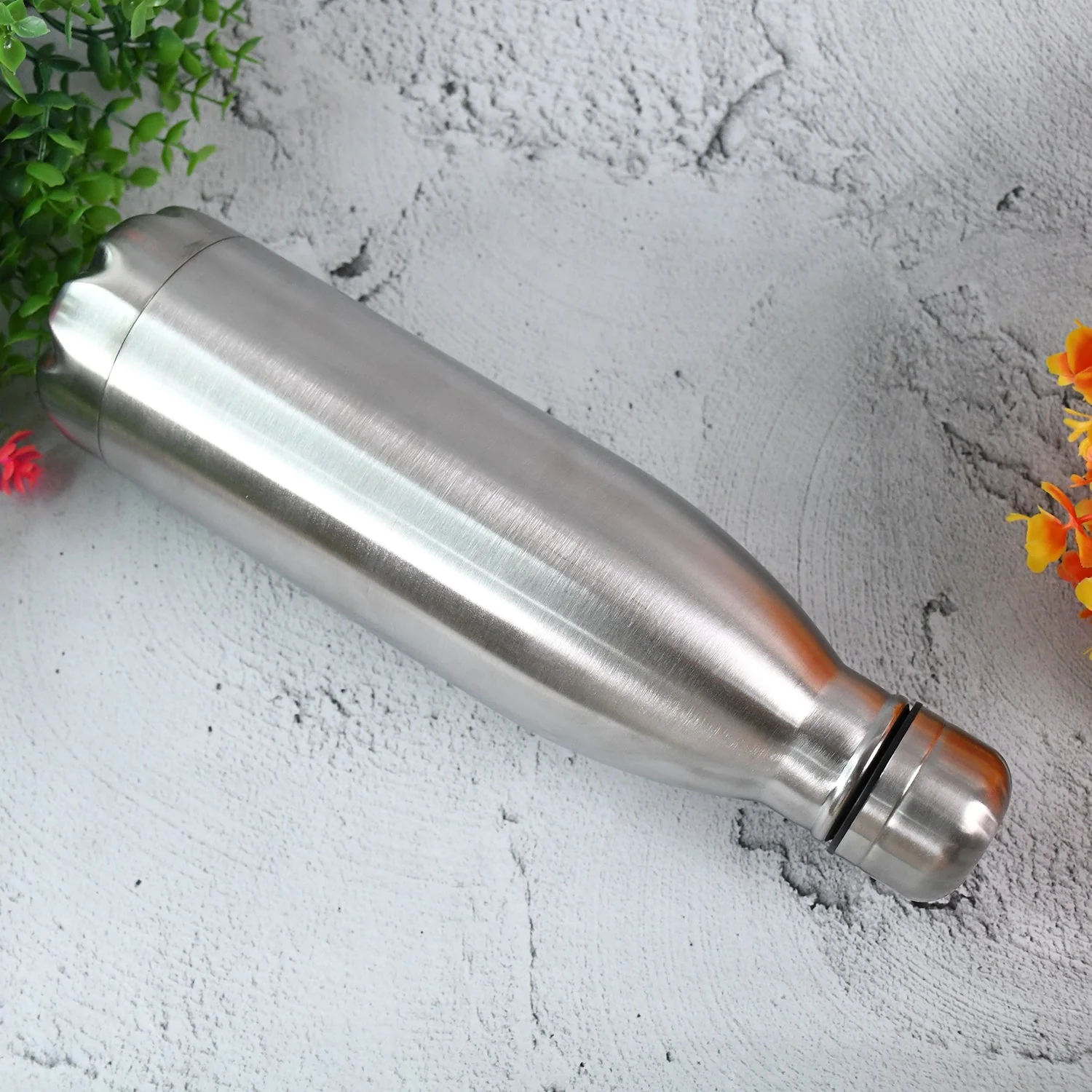 Customize Silver Stainless Steel Water Bottle Approx 500 ML (1 Pc) - Image 4