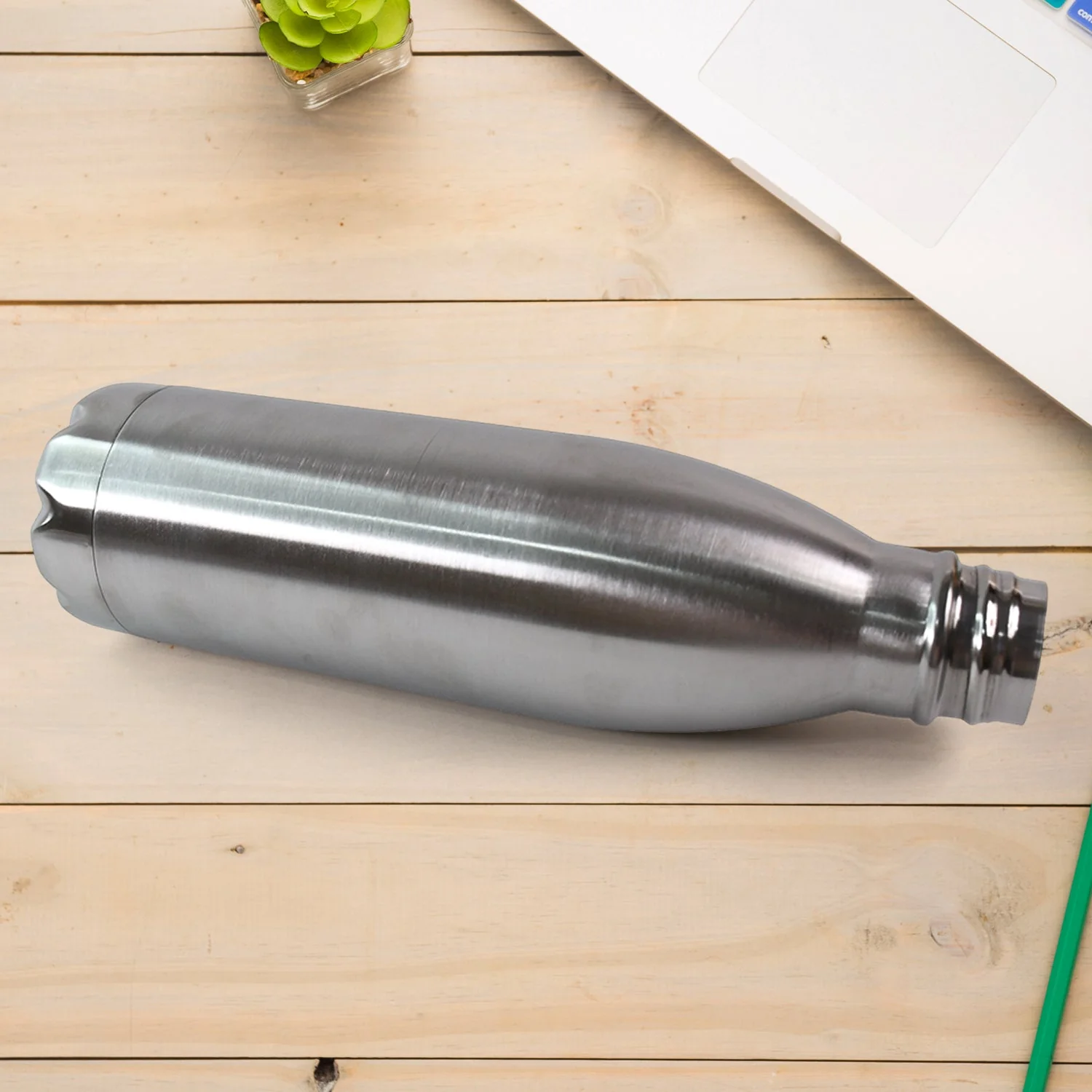 Customize Silver Stainless Steel Water Bottle Approx 500 ML (1 Pc) - Image 6