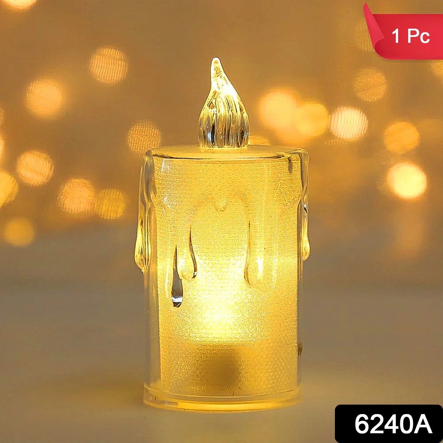 Simple Candles for Home Decoration, Crystal Candle Lights, Diwali - Image 2
