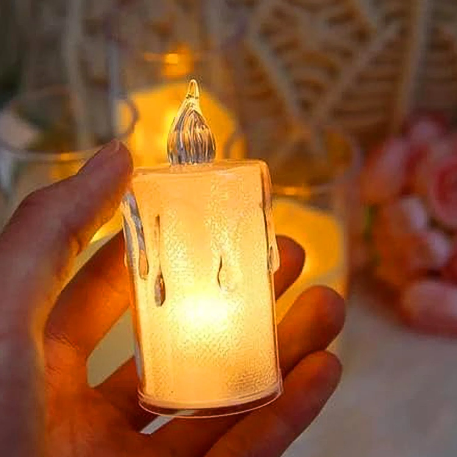 Simple Candles for Home Decoration, Crystal Candle Lights, Diwali - Image 6