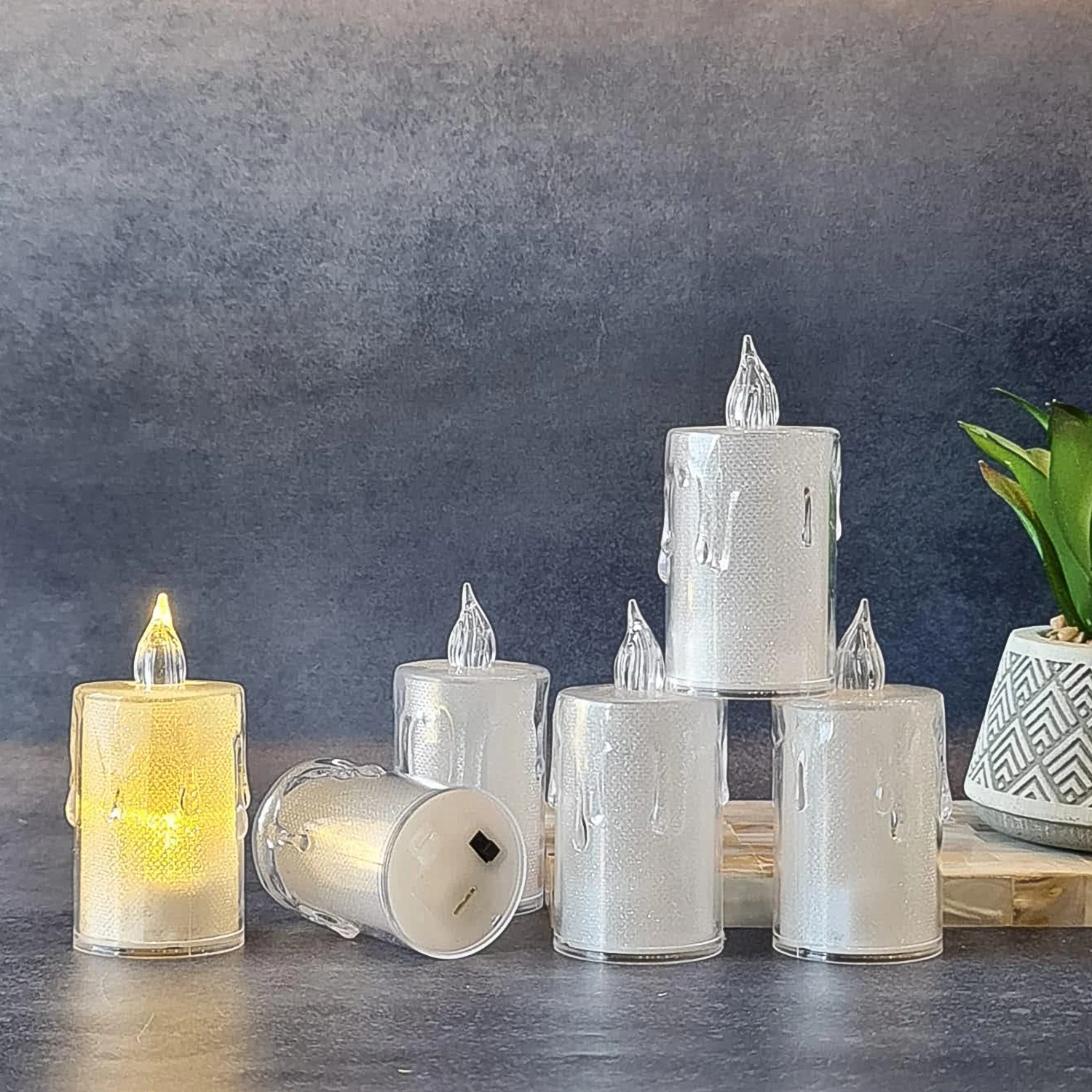 Simple Candles for Home Decoration, Crystal Candle Lights, Diwali - Image 7