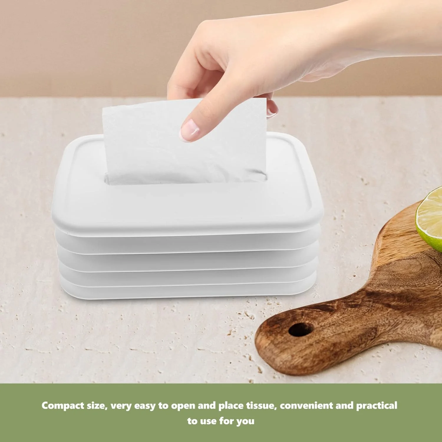 Simple Silicone Tissue Holder Cube / Cylinder Tissue Box for Bathroom, Office - Image 10