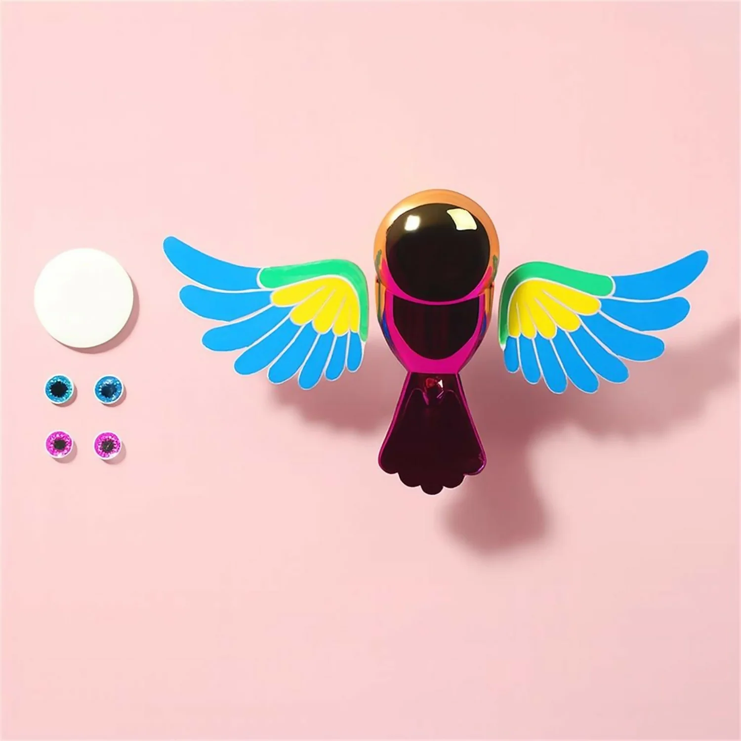 Simulated Flapping Bird Car Ornament | Creative Spinning Dashboard & Mirror Decor - Image 4
