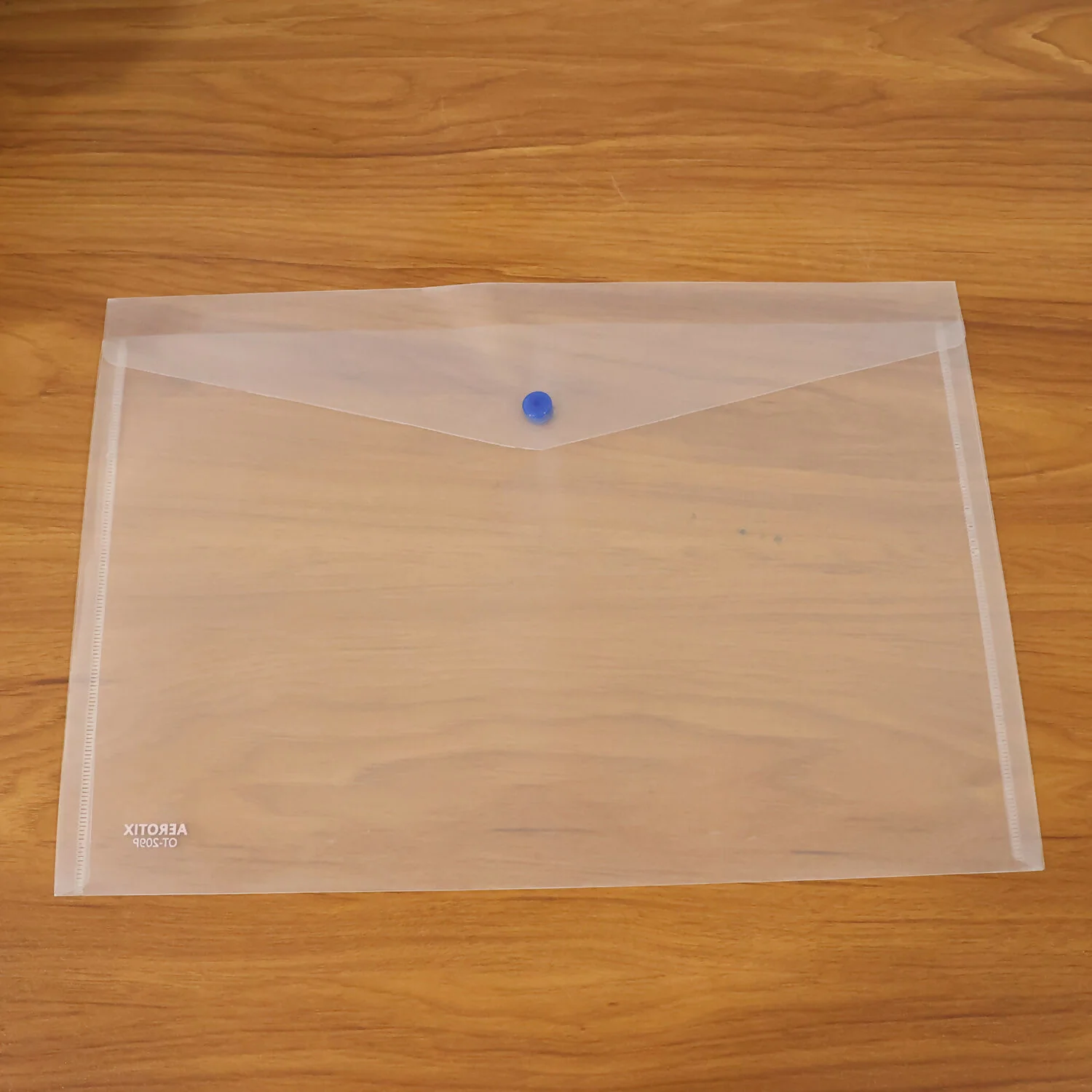 Single Pocket Button Closure Transparent Document File Folder – MIx Colour - Image 5