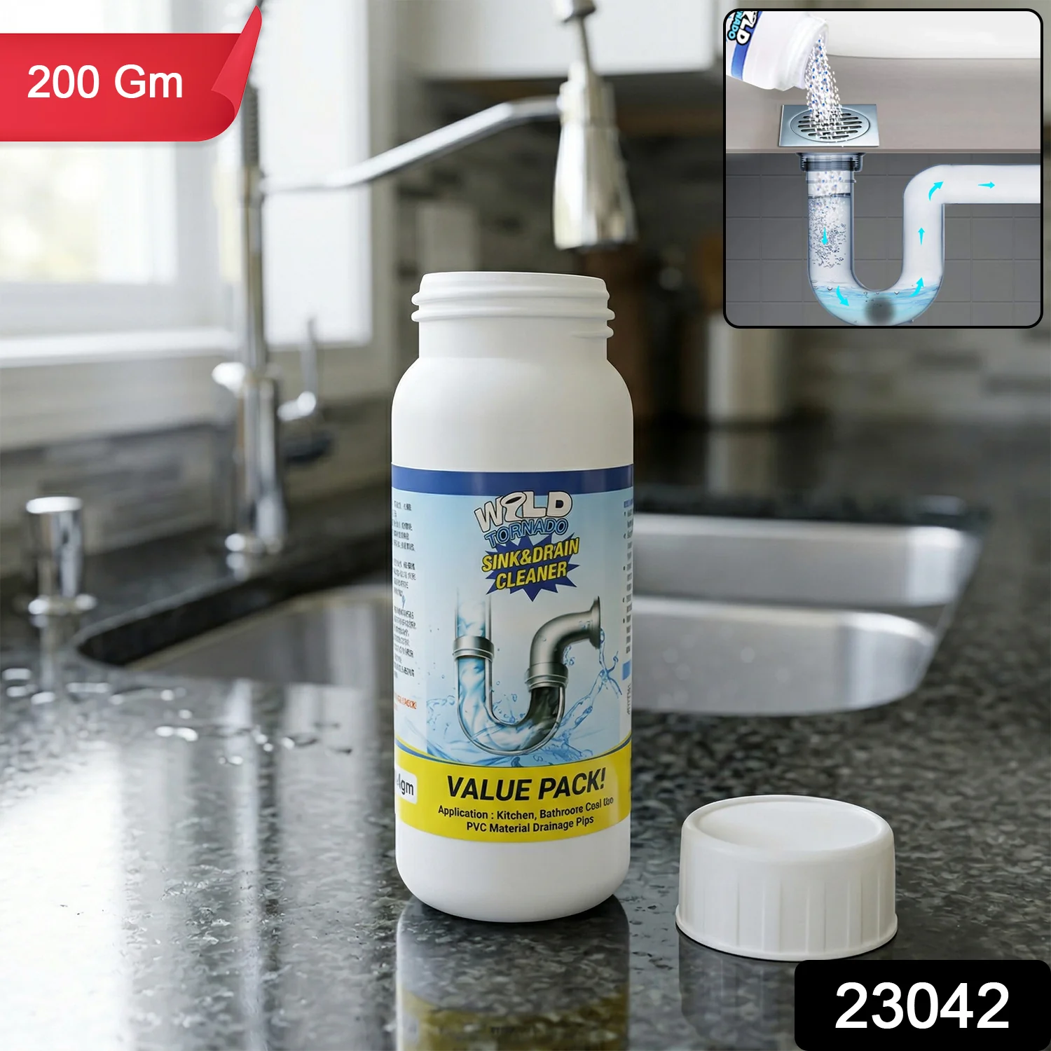 Sink and Drain Cleaner Powder 200 Gm - Image 2
