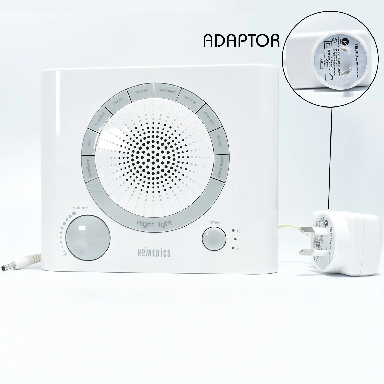 Sleep Therapy Sound Machine with 8 Soothing Sounds (Battery, Timer Option) - Image 13