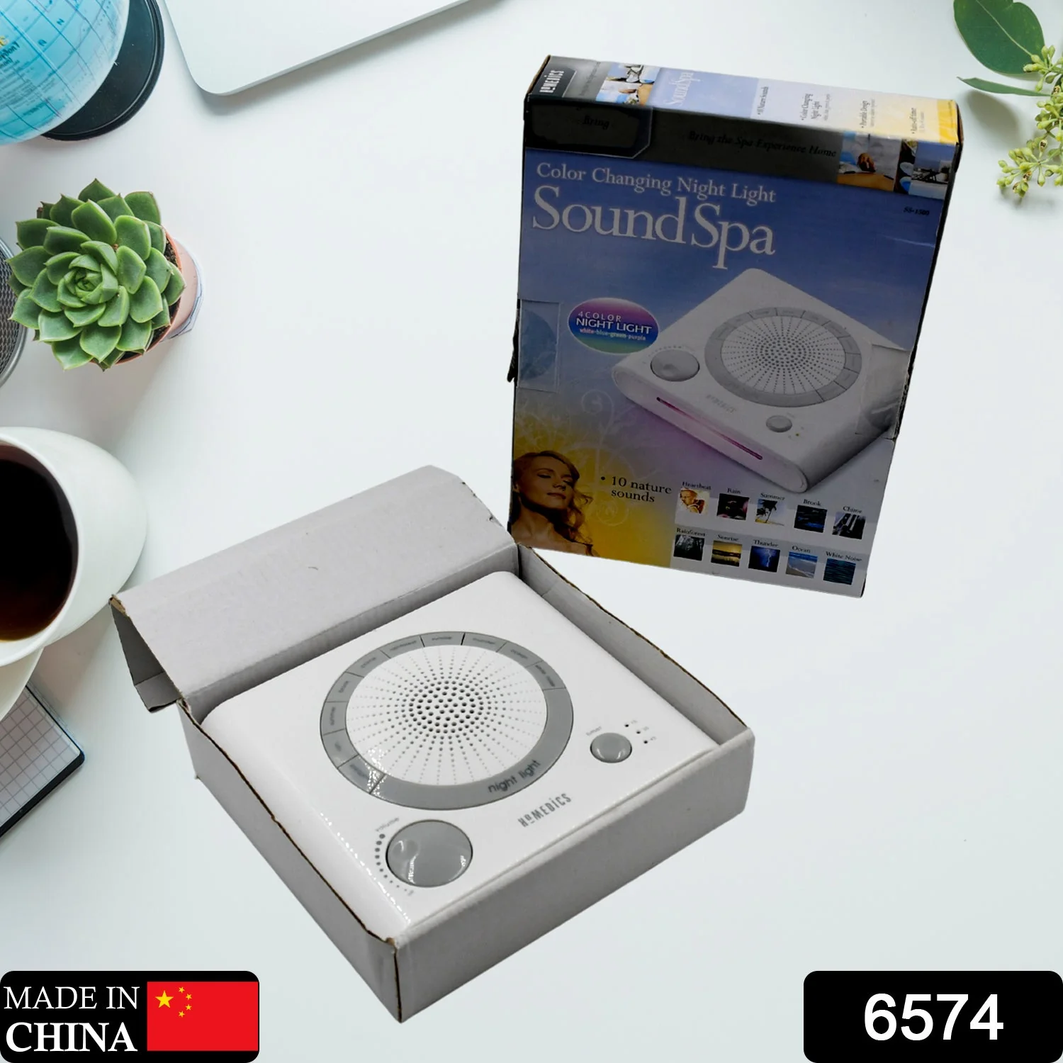 Sleep Therapy Sound Machine with 8 Soothing Sounds (Battery, Timer Option) - Image 2
