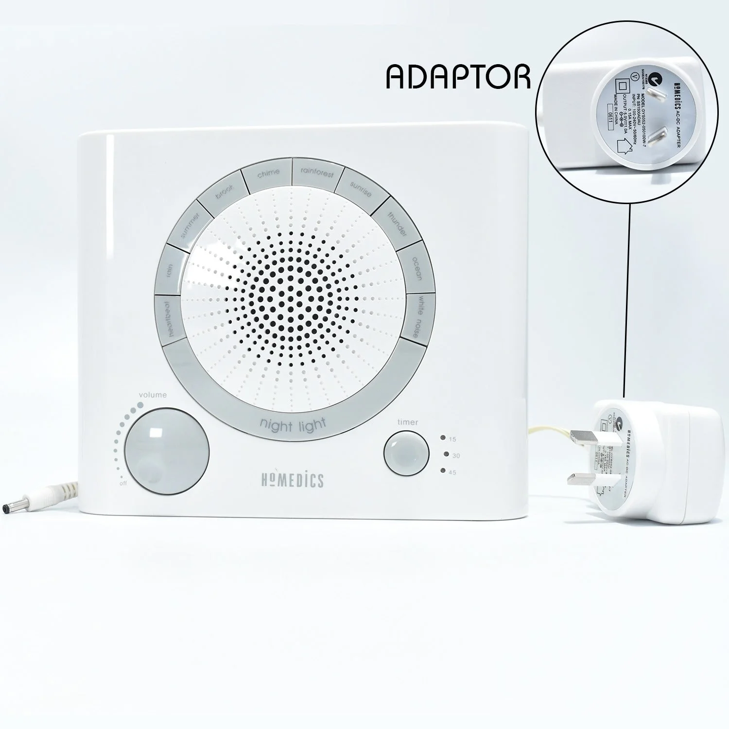 Sleep Therapy Sound Machine with 8 Soothing Sounds (Battery, Timer Option) - Image 13