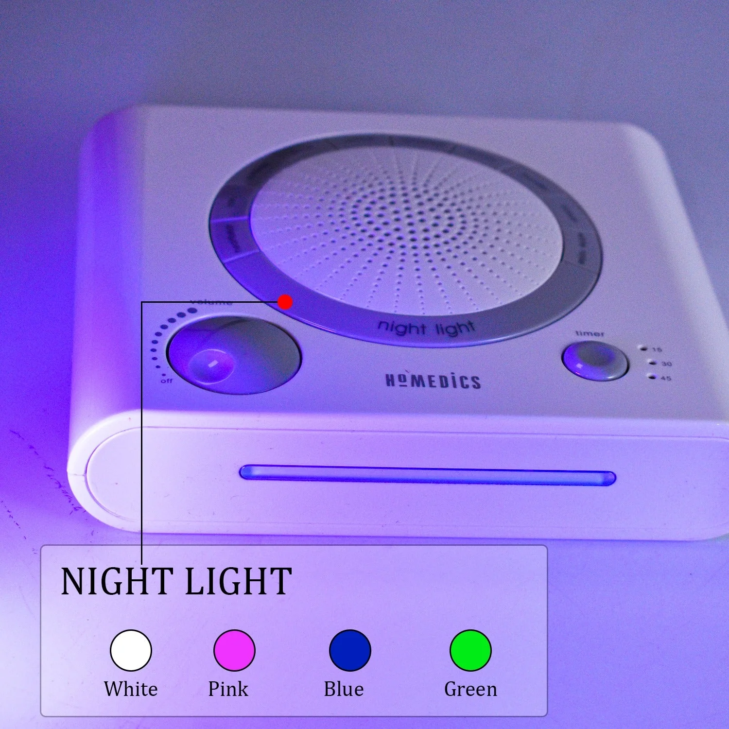 Sleep Therapy Sound Machine with 8 Soothing Sounds (Battery, Timer Option) - Image 5