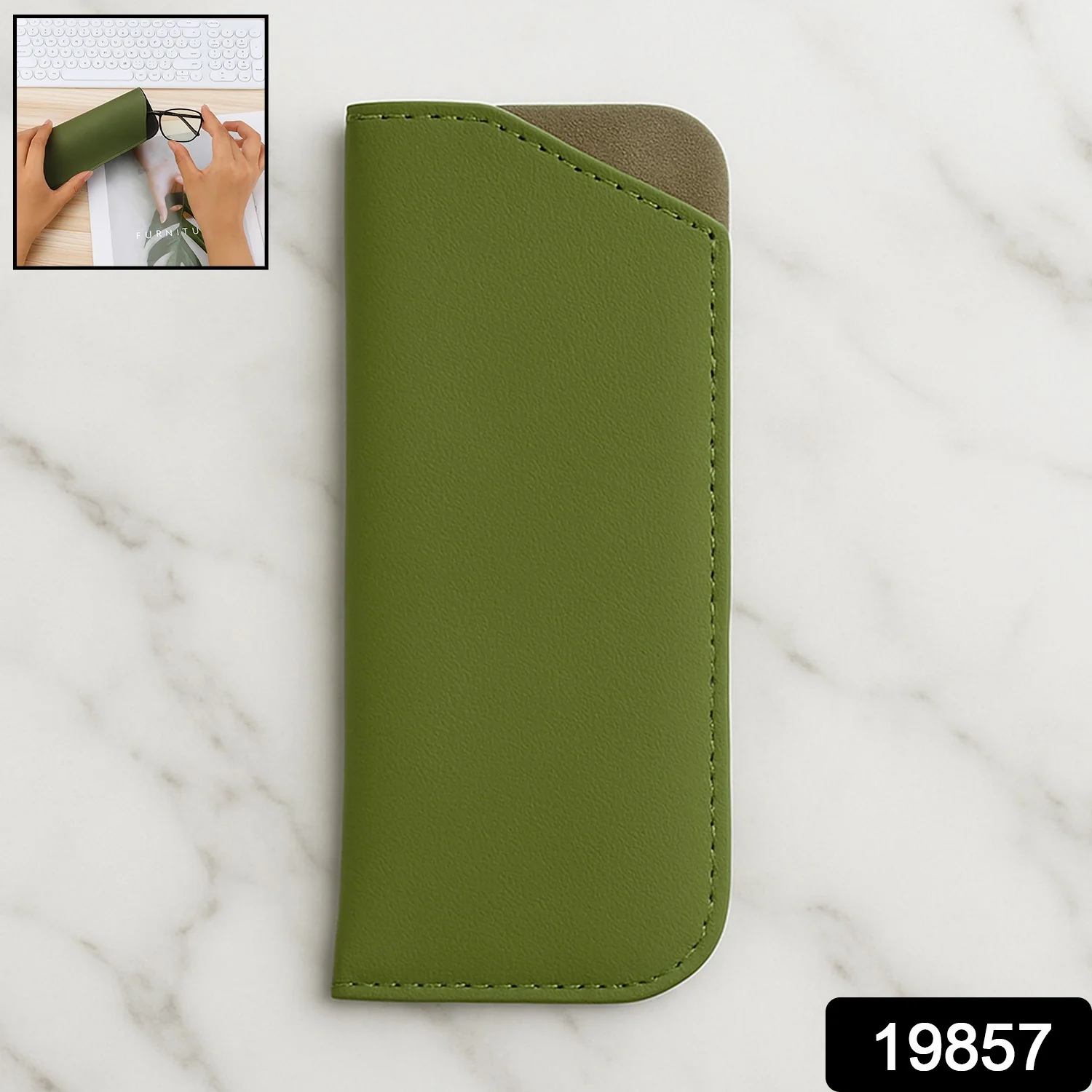Slim PU Leather Glasses Sleeve - (1 Pc) - Image 2