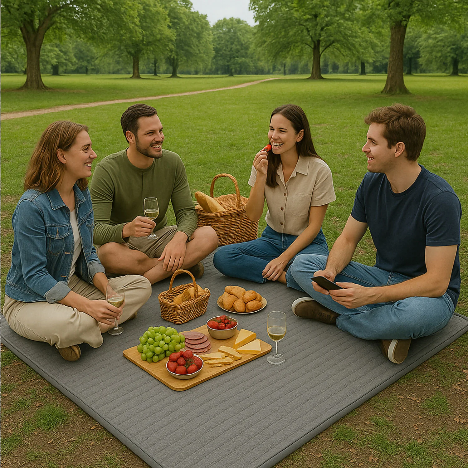 Slim Jacquard Fabic Sleeping Mat, Lightweight Foldable Floor Mat for Yoga, Picnic, Travel & Indoor Use (72x36cm/1 Inch) - Image 4