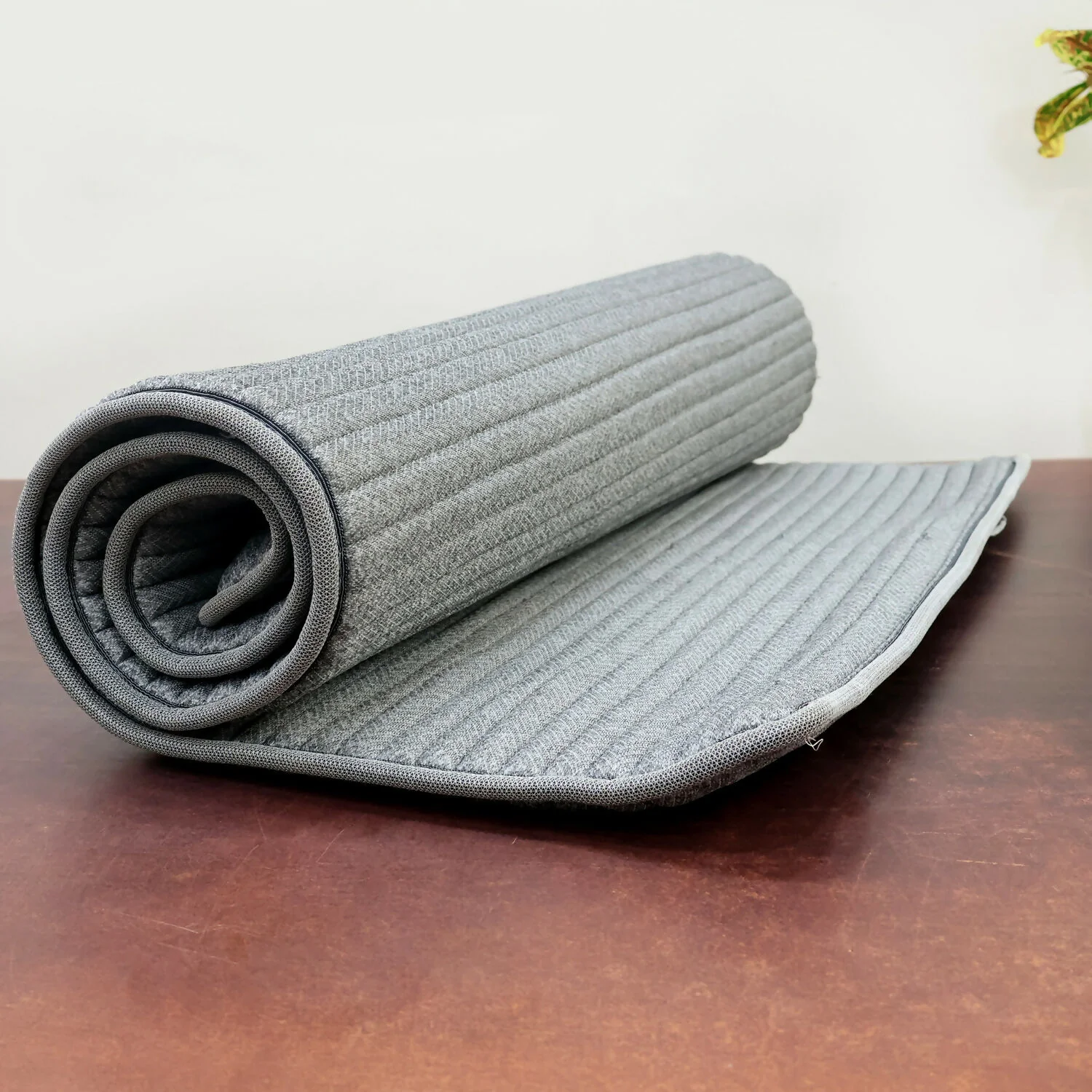 Slim Jacquard Fabic Sleeping Mat, Lightweight Foldable Floor Mat for Yoga, Picnic, Travel & Indoor Use (72x36cm/1 Inch) - Image 6