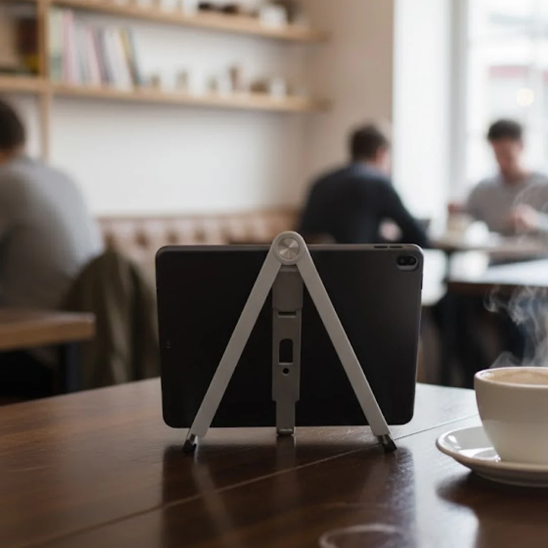 Slim Tablet Mobile Stand Adjustable Foldable Tablet Stand Scaffold (1 Pc) - Image 4