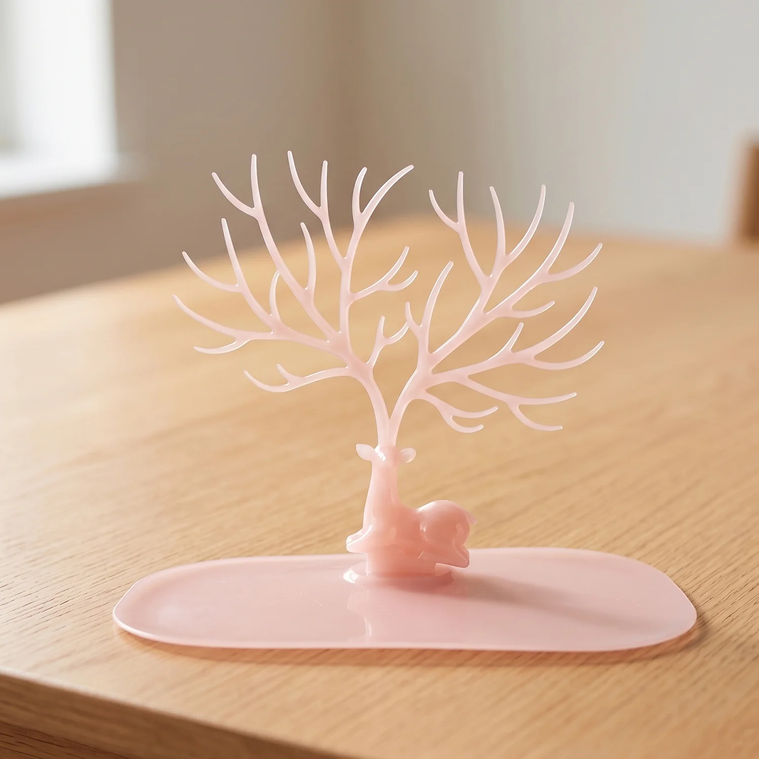 Small Deer Antlers Jewelry Stand Tree-Shaped Earring and Ring Organizer with Base - Image 4