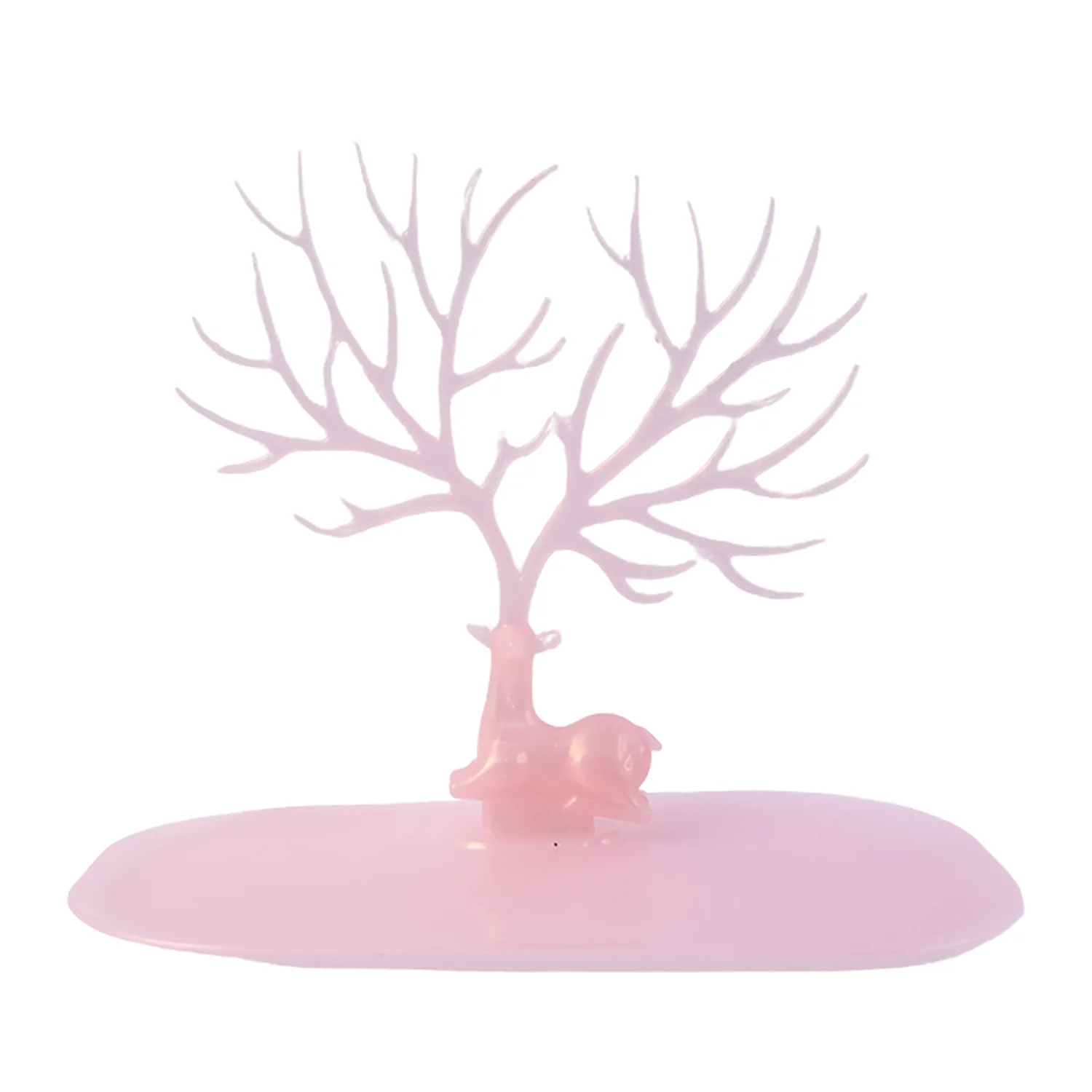 Small Deer Antlers Jewelry Stand Tree-Shaped Earring and Ring Organizer with Base - Image 5