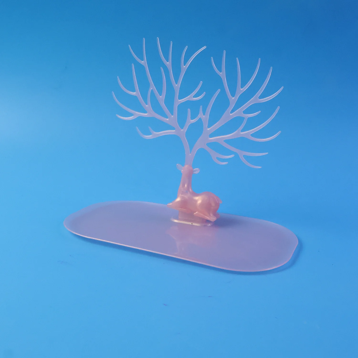 Small Deer Antlers Jewelry Stand Tree-Shaped Earring and Ring Organizer with Base - Image 9