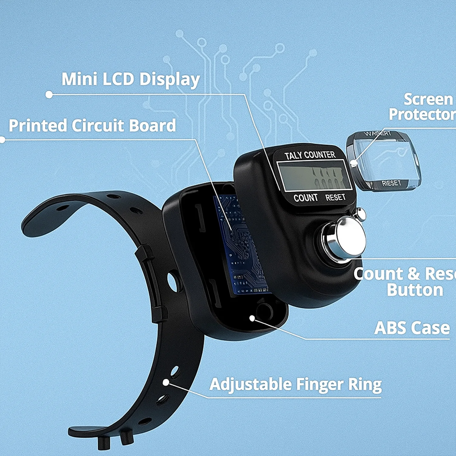 Small Digital Finger Tally Counter (1 Pc) - Image 6
