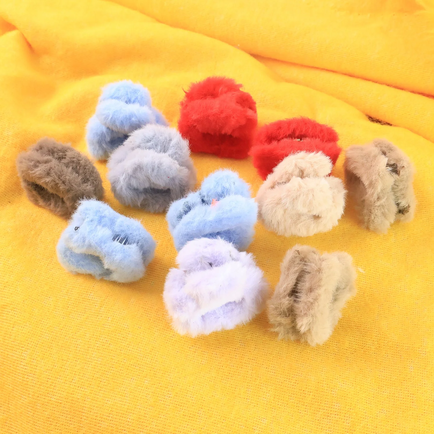 Small Hair Claw Clips, Plastic Fluffy Hair Claw Hair, Hair accessories (12 Pcs Set) - Image 6