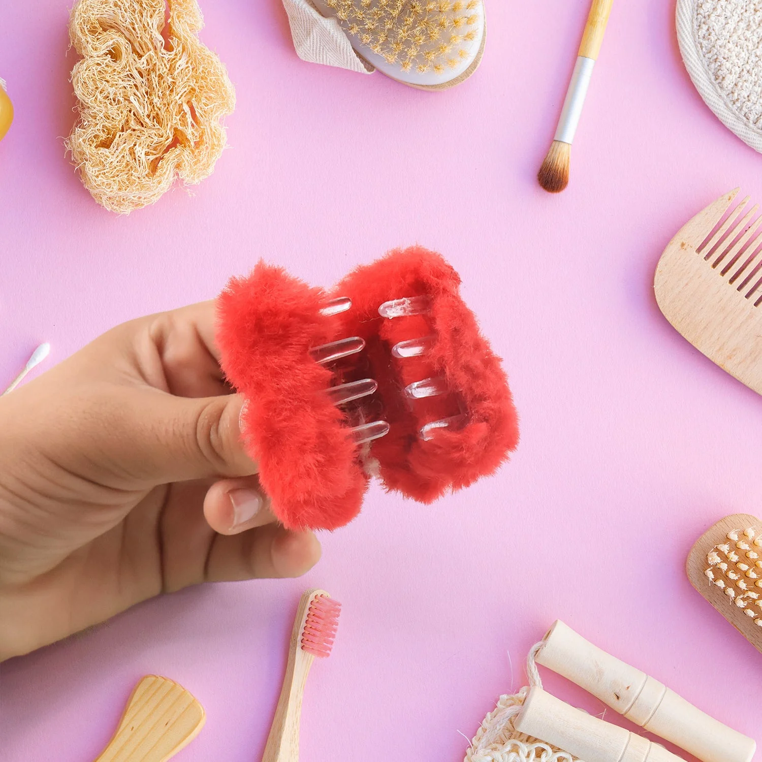 Small Hair Claw Clips, Plastic Fluffy Hair Claw Hair, Hair accessories (12 Pcs Set) - Image 7