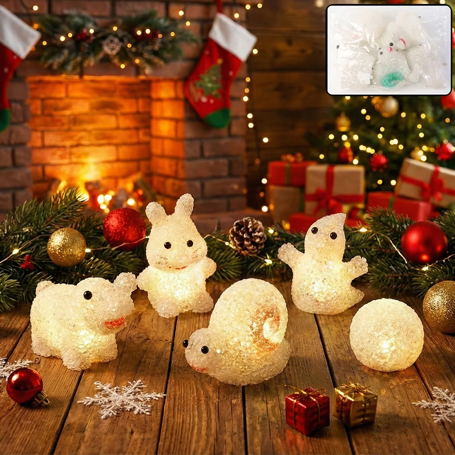 Decorative Multi Shape LED Night Lamp Set Cute Animal Design (6 Pc) - Image 3