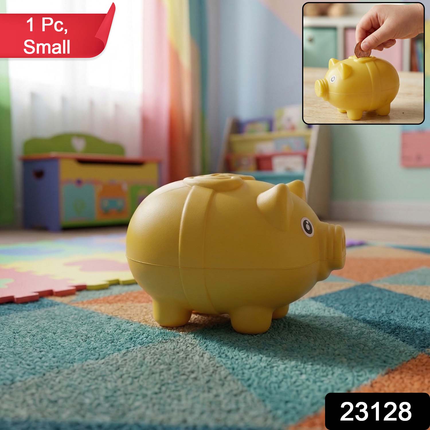 Small Piggy Money Bank Coin Saving Box (1 Pc) - Image 2
