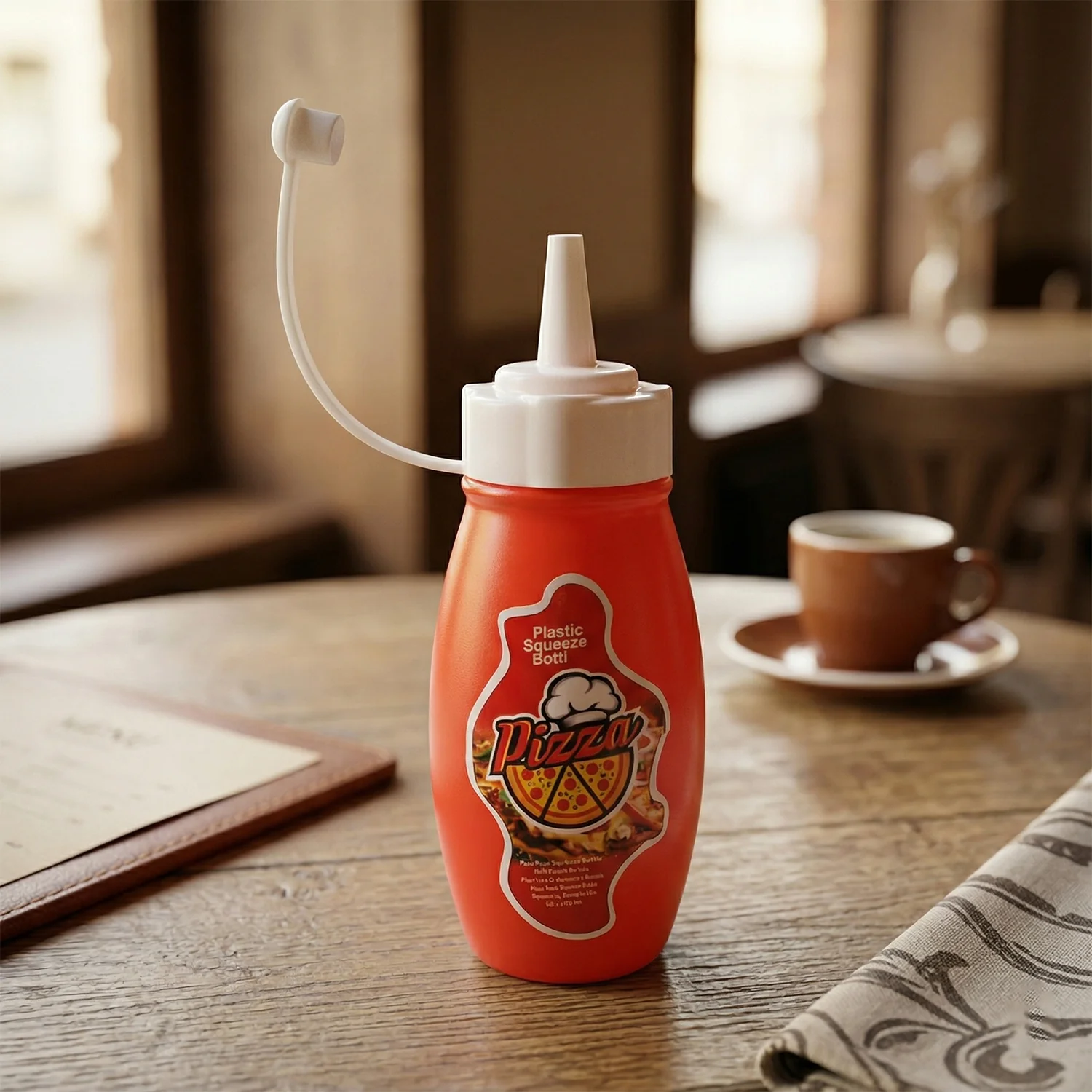 Small Plastic Squeeze Sauce Bottle for Pizza Ketchup Mayonnaise Dispensing (1 Pc) - Image 3