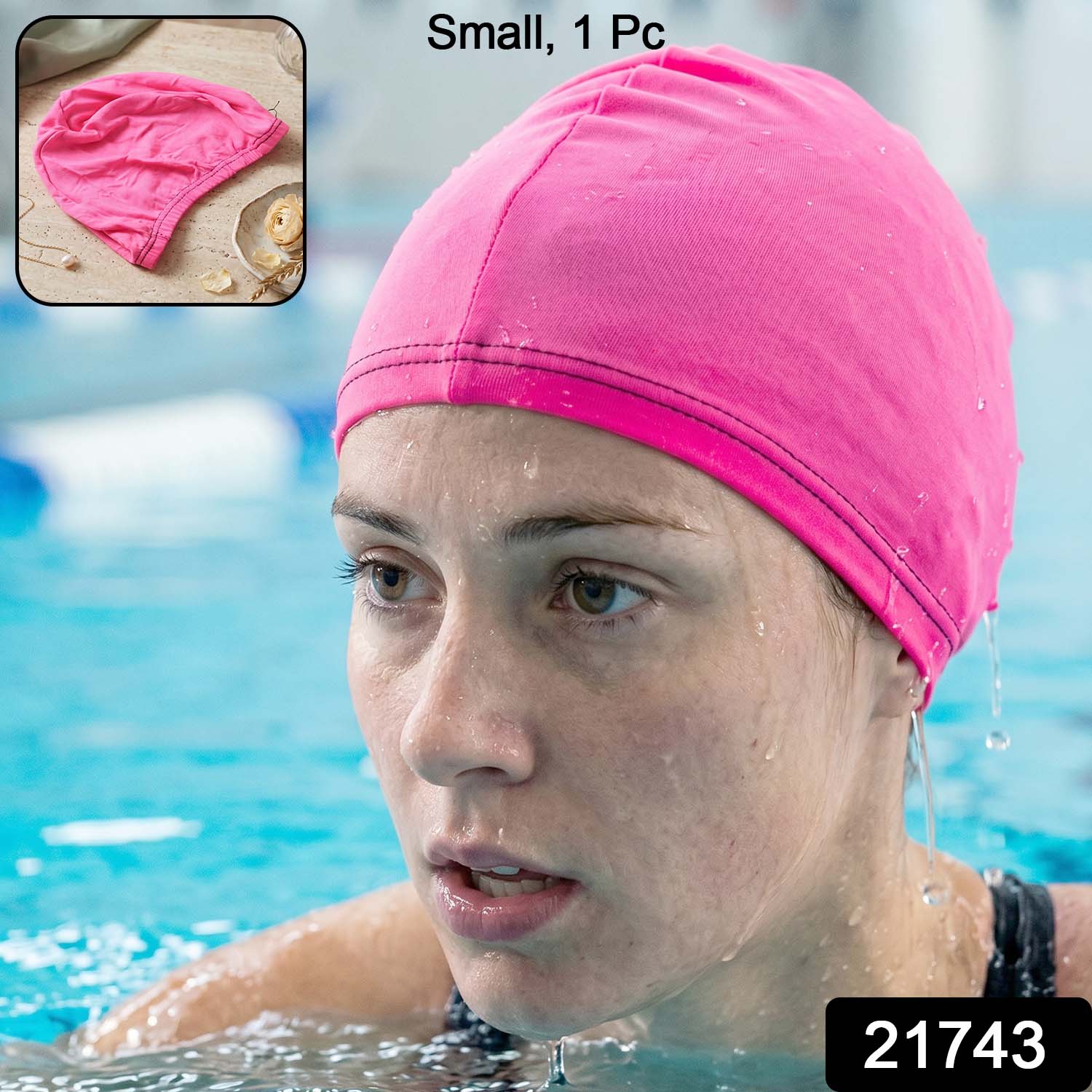 Small Premium Stretchable Swimming Cap (1 Pc) - Image 2