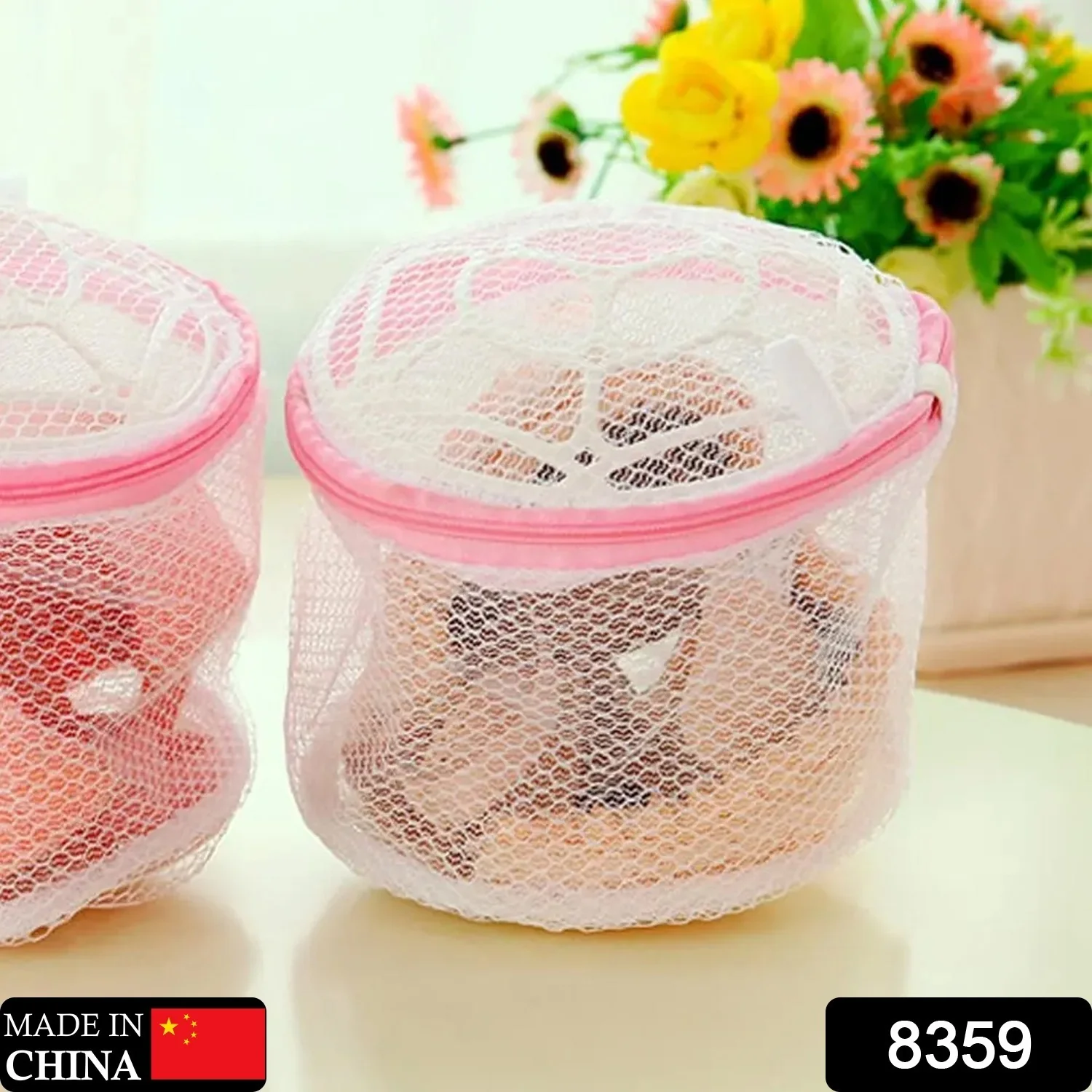 Small Round Laundry Bag (1 Pc): Ideal for Socks & Underwear - Image 2