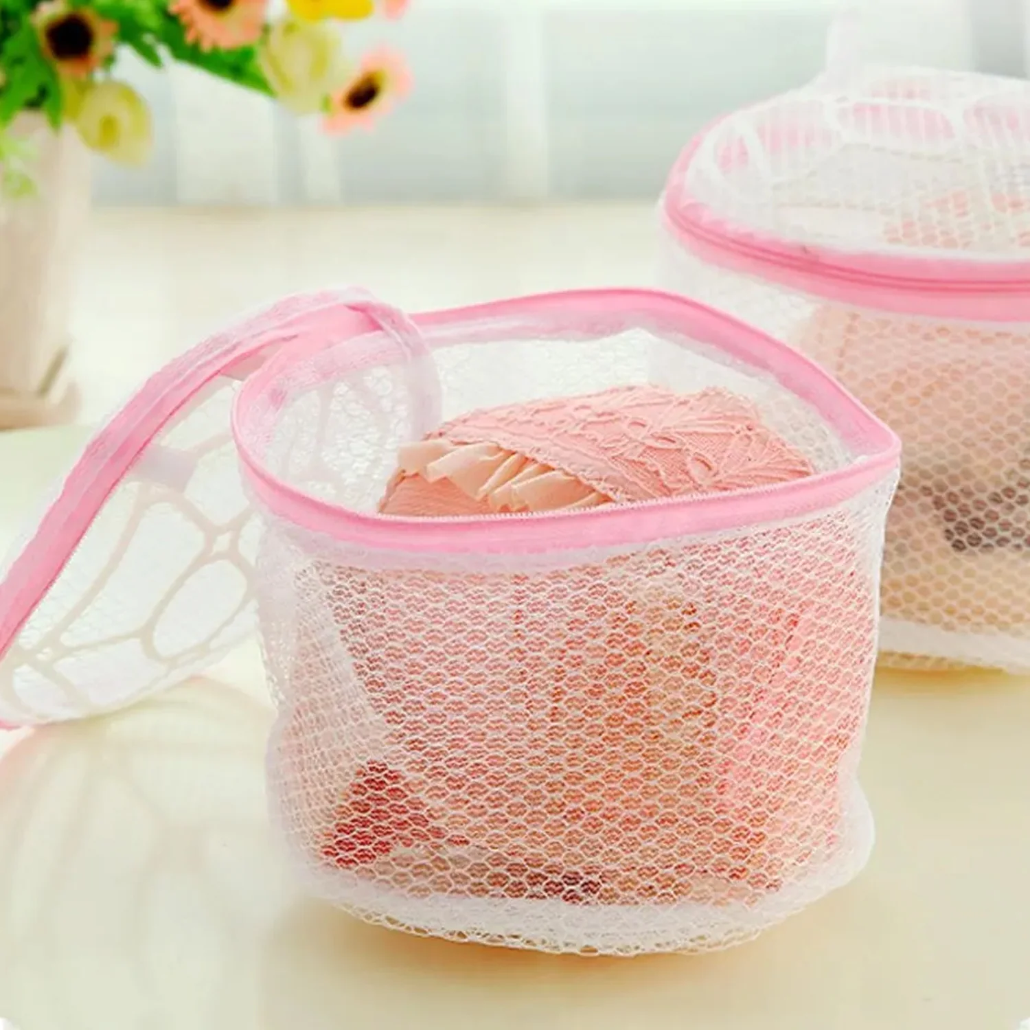 Small Round Laundry Bag (1 Pc): Ideal for Socks & Underwear - Image 3