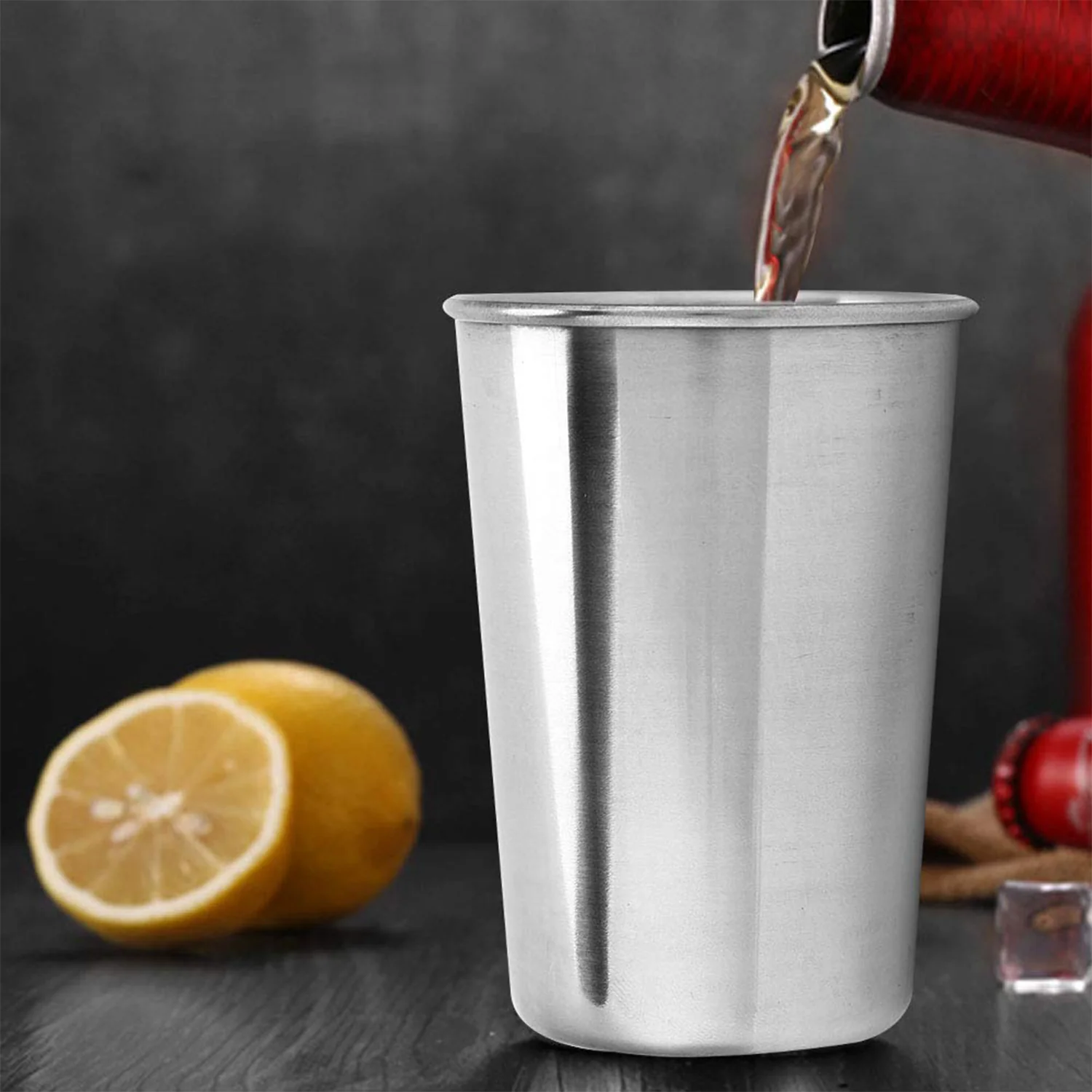Small Stainless Steel Drinking Glass (1 Pc) - Image 7