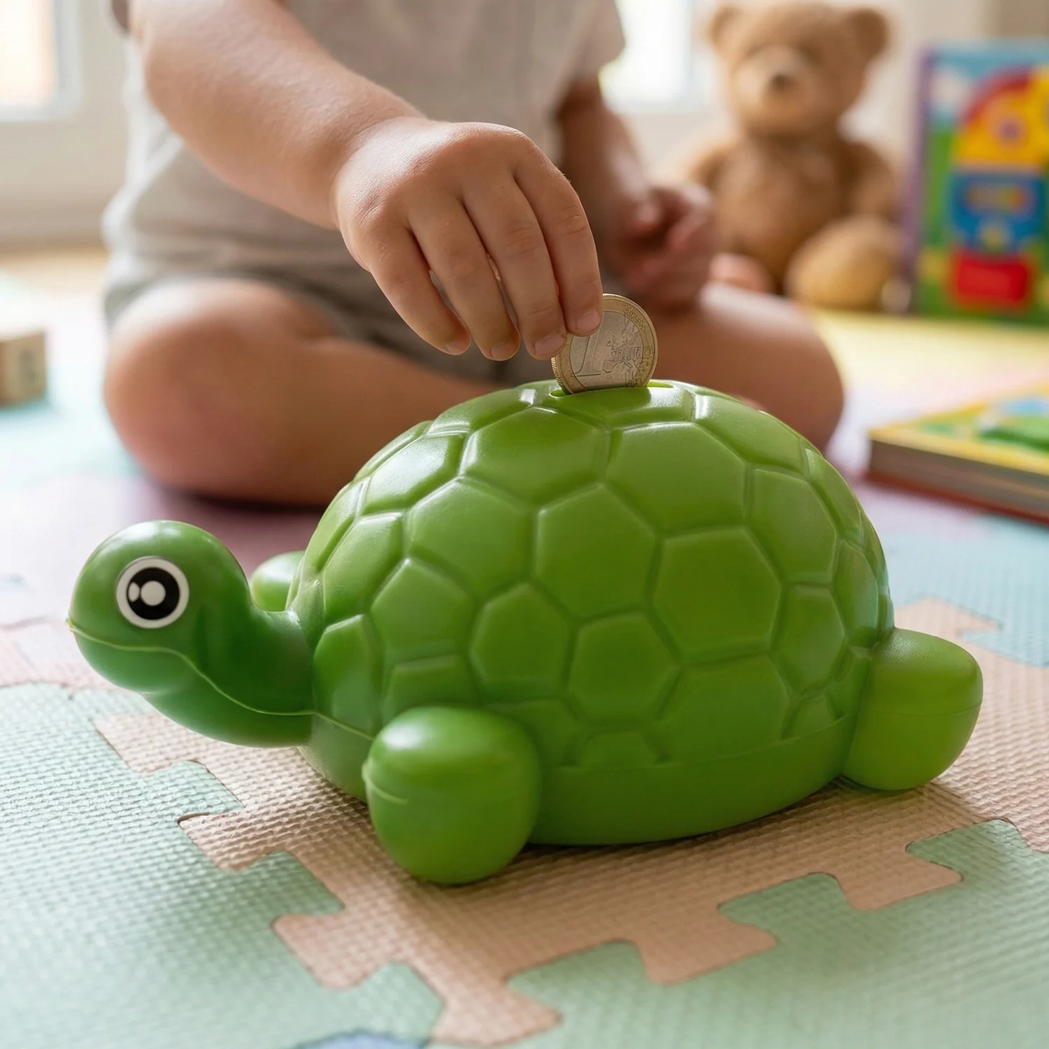 Small Tortoise Shape Money Bank Coin Saving Box (1 Pc) - Image 5