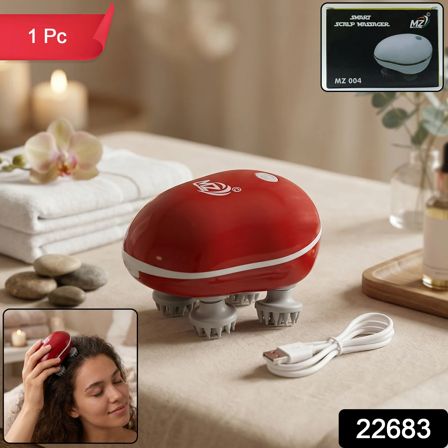 Smart Electric Scalp Massager, Portable Head Massager Device (1 Pc) - Image 2