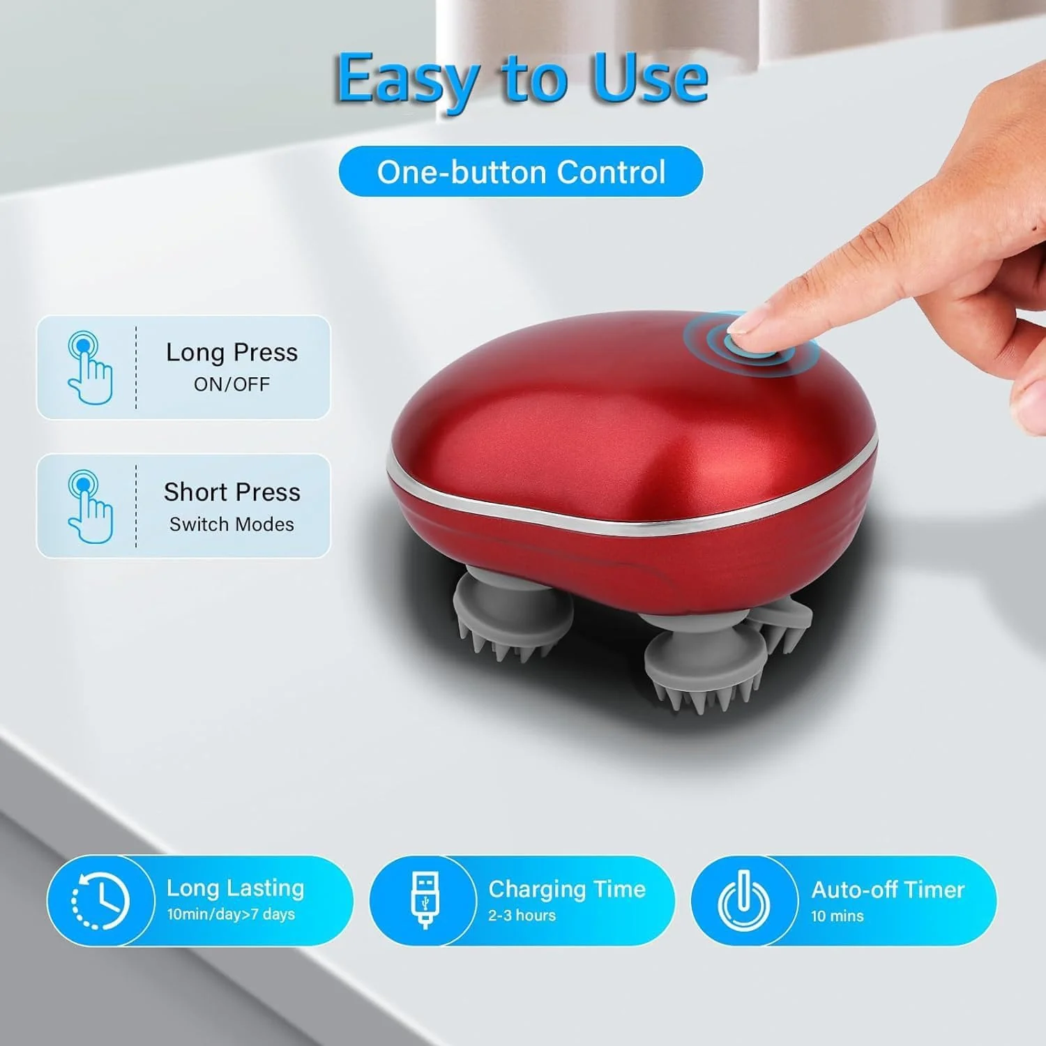 Smart Electric Scalp Massager, Portable Head Massager Device (1 Pc) - Image 7