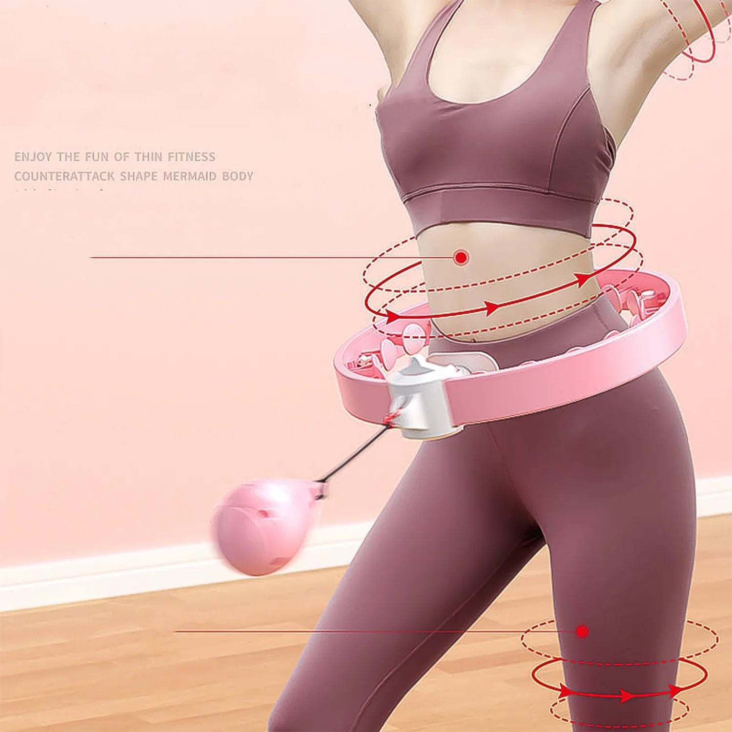 Smart Fitness Hula Hoop with Counter & Spinning Ball (1 Pc / Mix Design / Loose) - Image 6