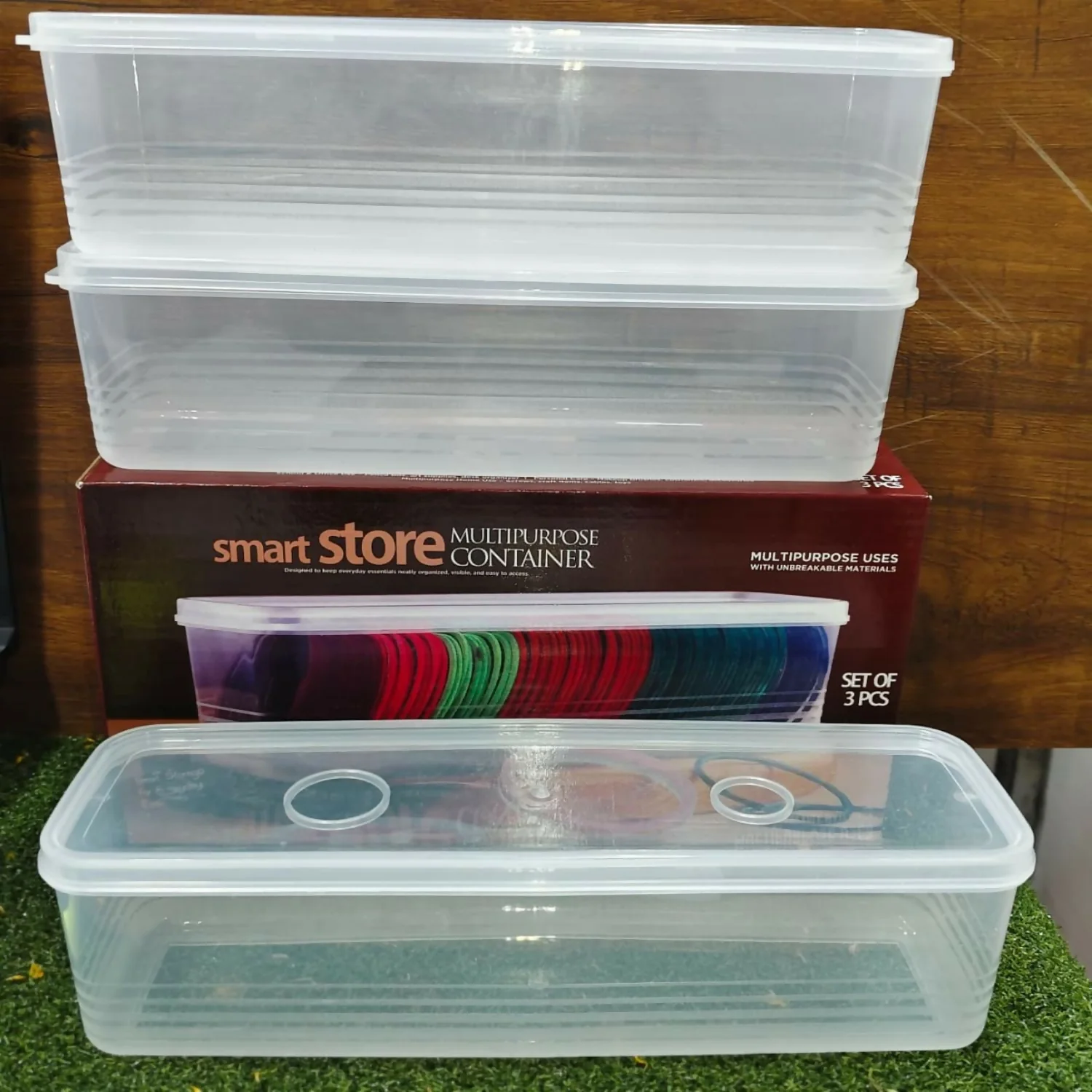 Smart Store Multipurpose Storage Container Set with Lid for Kitchen Use (3 Pc) - Image 6