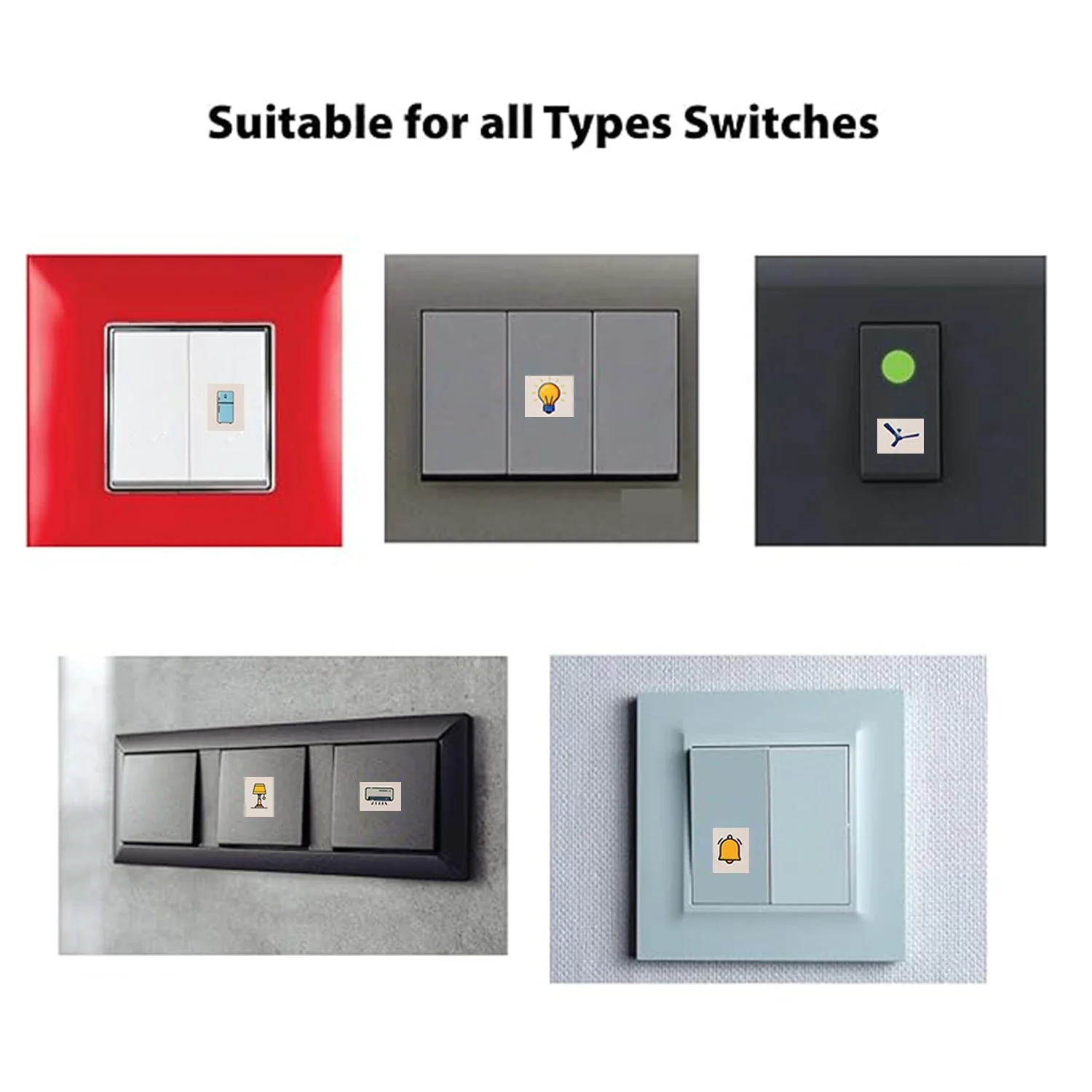Pack of 10 Sheet Smart Switch Icon Sticker Sheet (10 Sheet, multi Icons) - Image 6