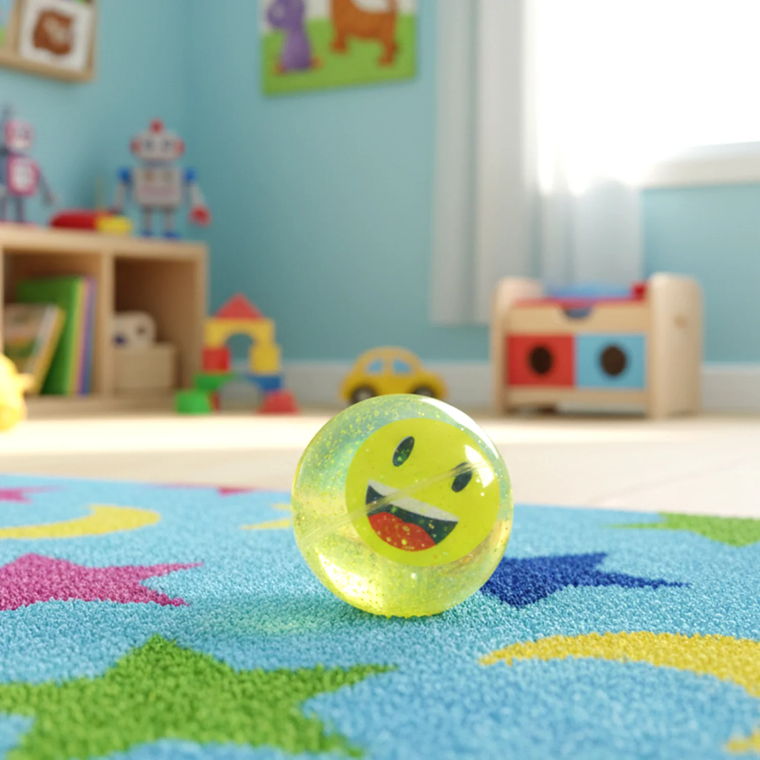 Smiley Face Sensory Light Water Ball Toy for Kids (1 Pc) - Image 7