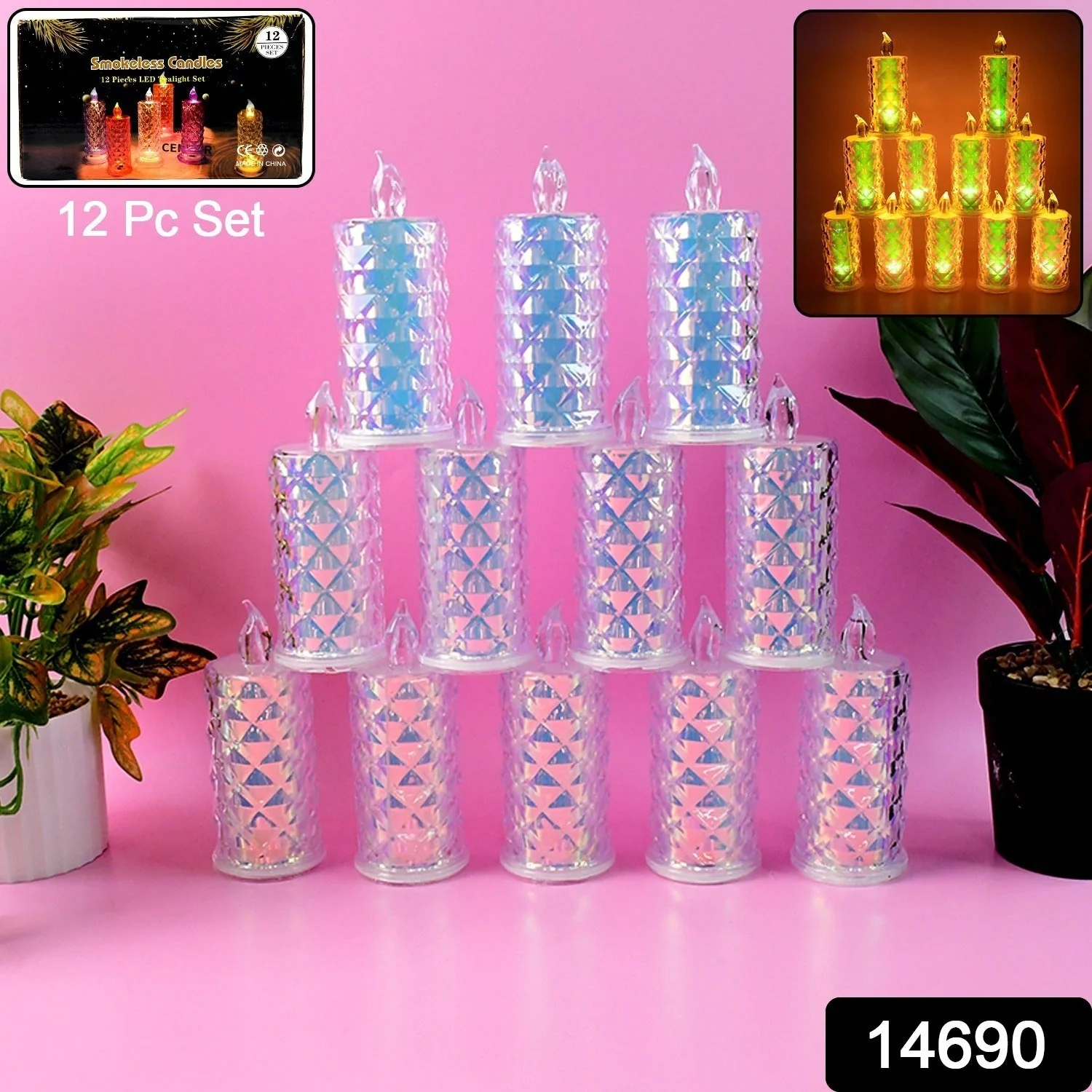 Smokeless LED Candles (12 Pc) - Image 2