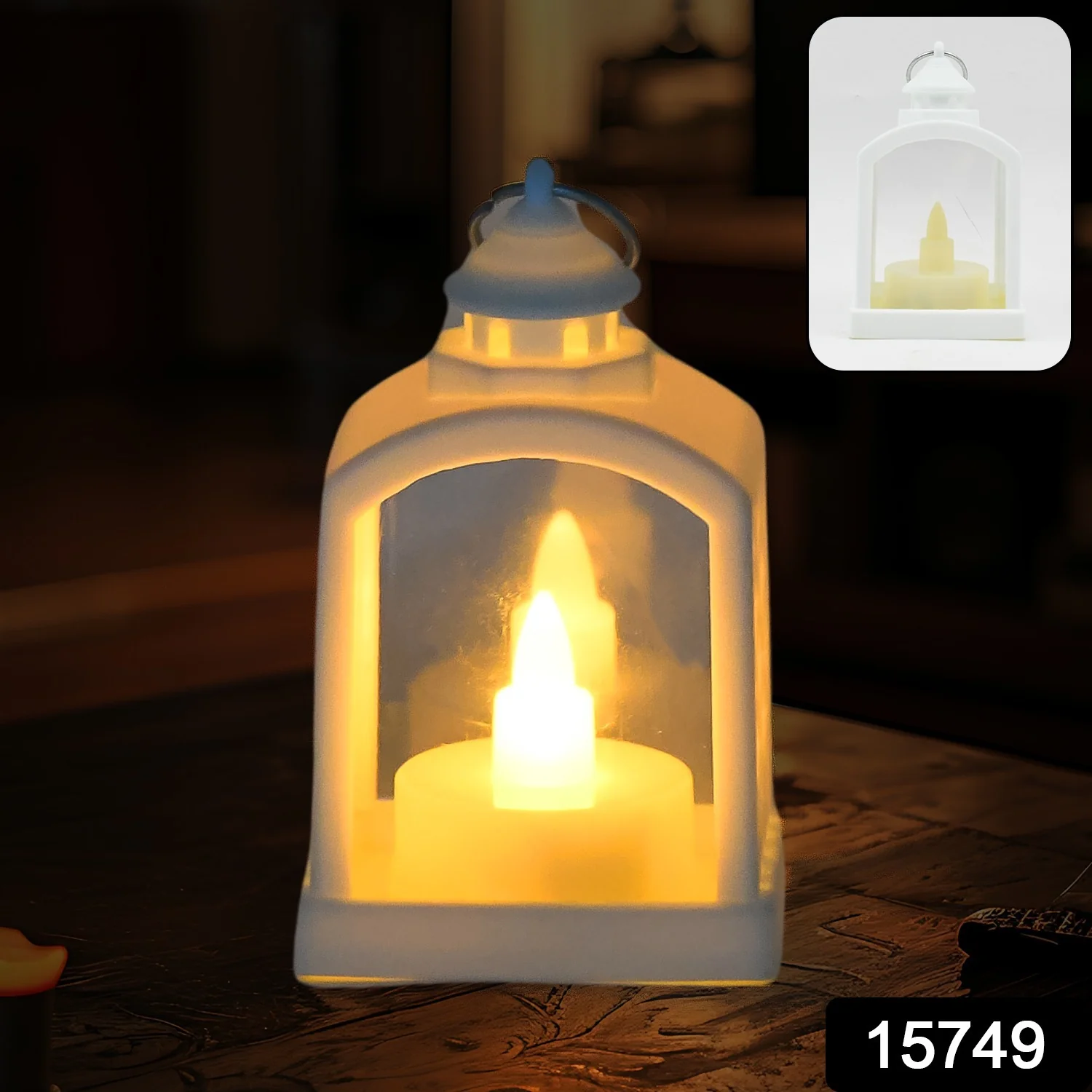 Smokeless Led Light Lantern Lamp, Diwali (1 Pc) - Image 2