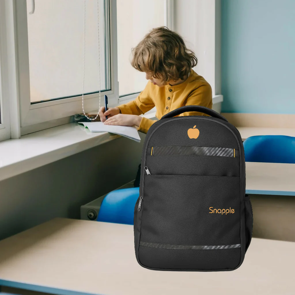Snapple Black Laptop Backpack with Orange Logo - Image 2