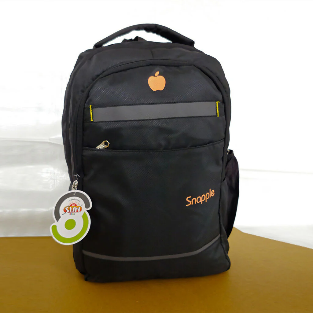 Snapple Black Laptop Backpack with Orange Logo - Image 6