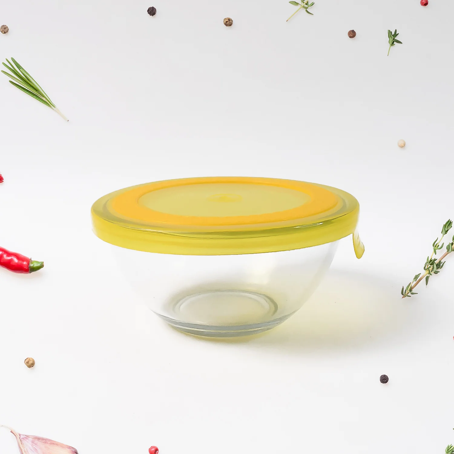 Dazzle Glass Bowl Set Mixing / Storage Bowls with Lids (3 pcs Set) - Image 4
