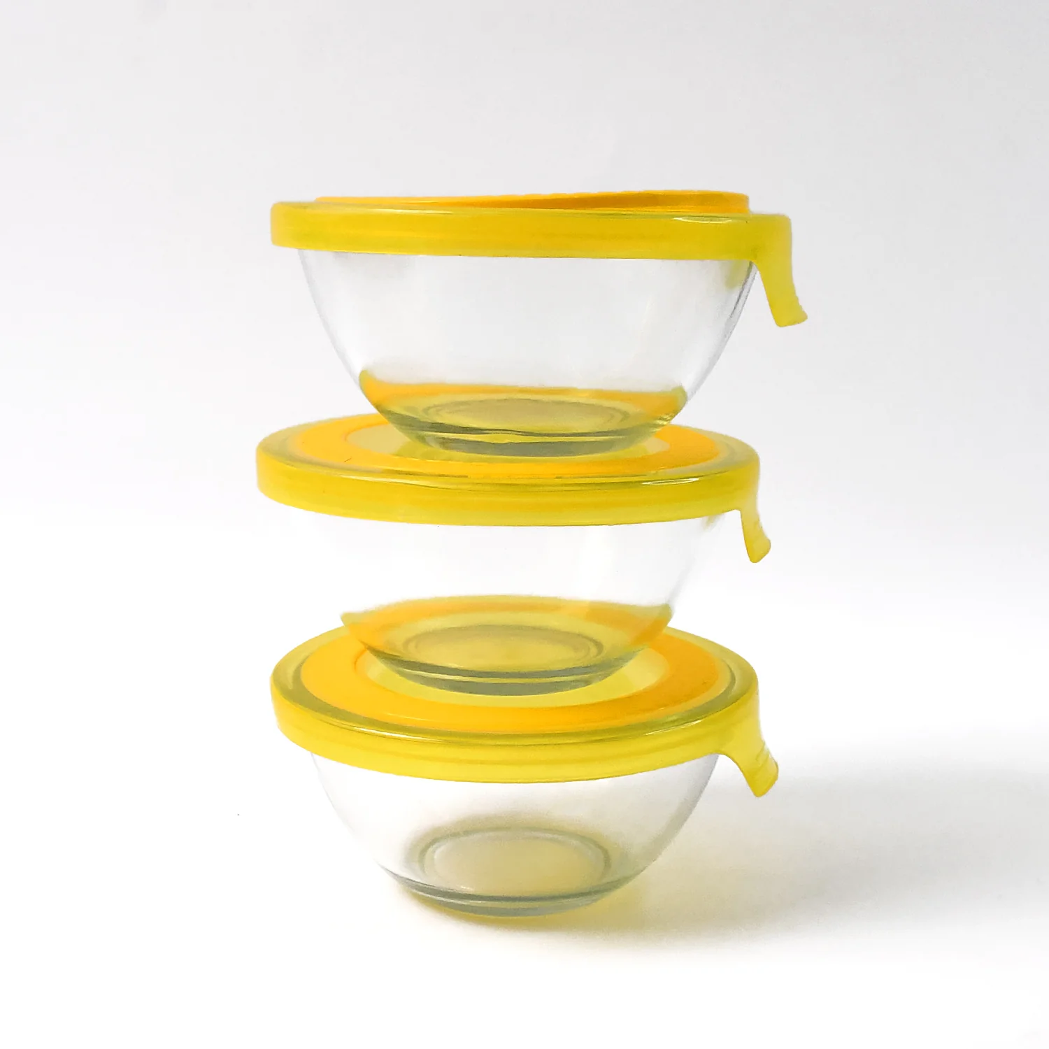 Dazzle Glass Bowl Set Mixing / Storage Bowls with Lids (3 pcs Set) - Image 6