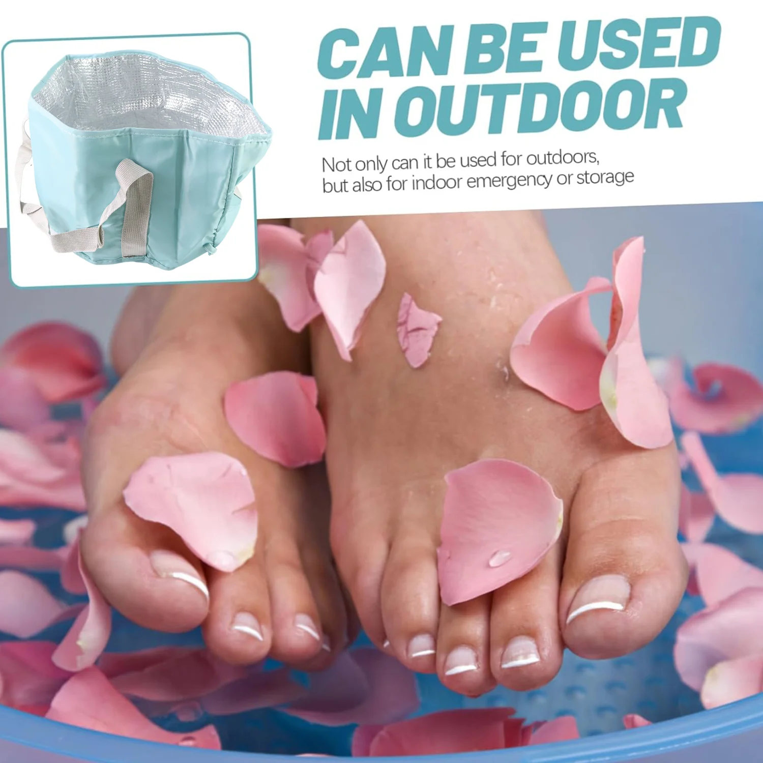 Soaking Feet Foldable Foot Tub Portable Bath Bag (1 Pc) - Image 6
