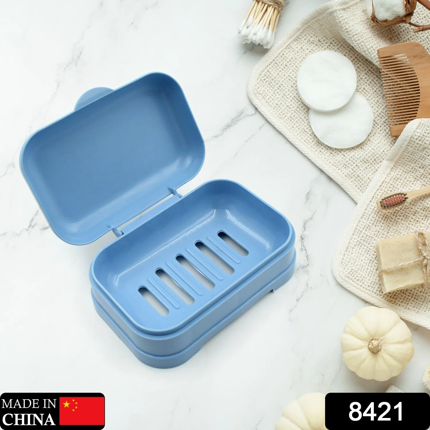 Soap Dish with Drain Soap Holder, Soap Saver Soap Tray  (1 Pc) - Image 2