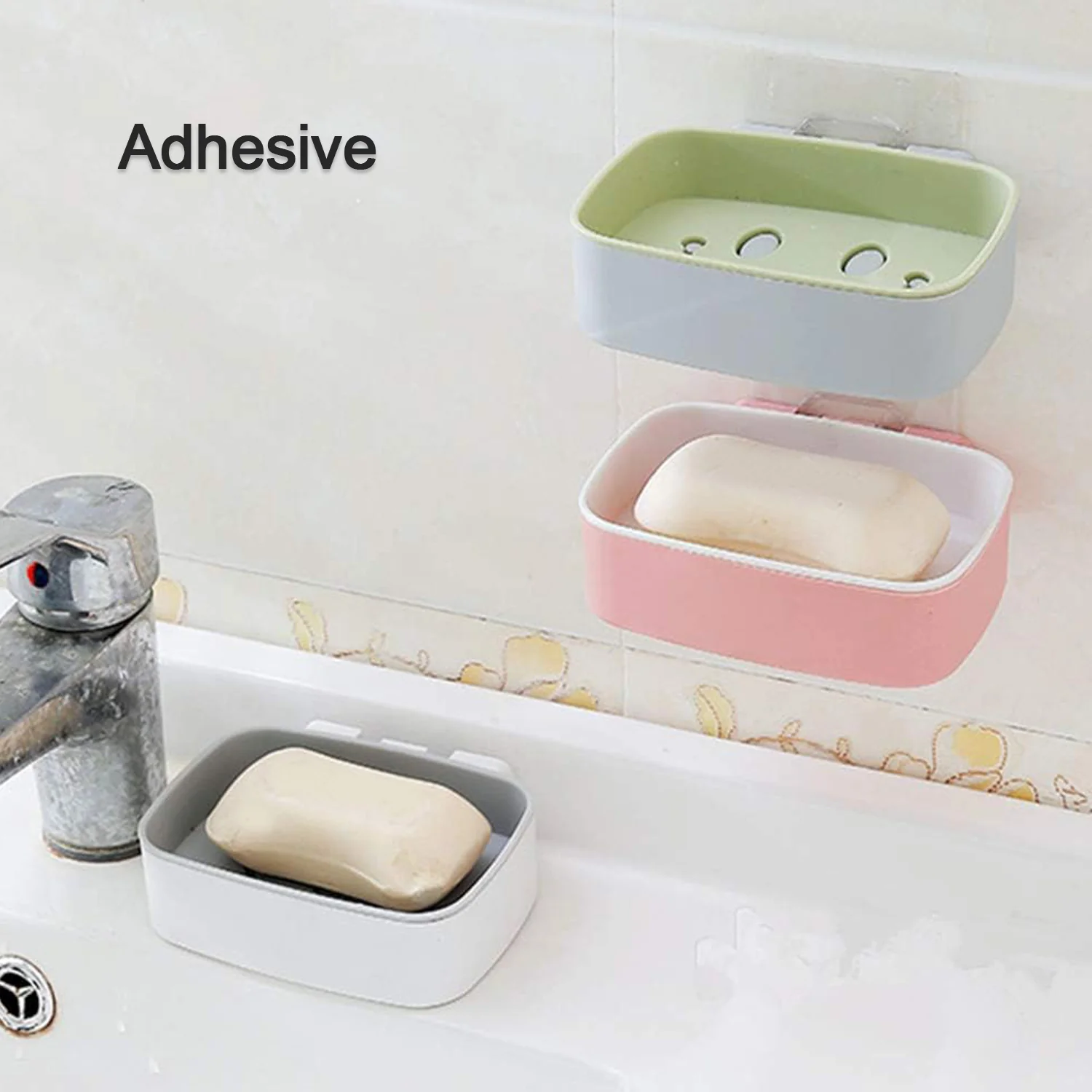 Soap Dish with Drain Soap Holder, Soap Saver Easy Cleaning, Soap Tray for Shower Bathroom Kitchen ,Sabudani (1 Pc) - Image 4