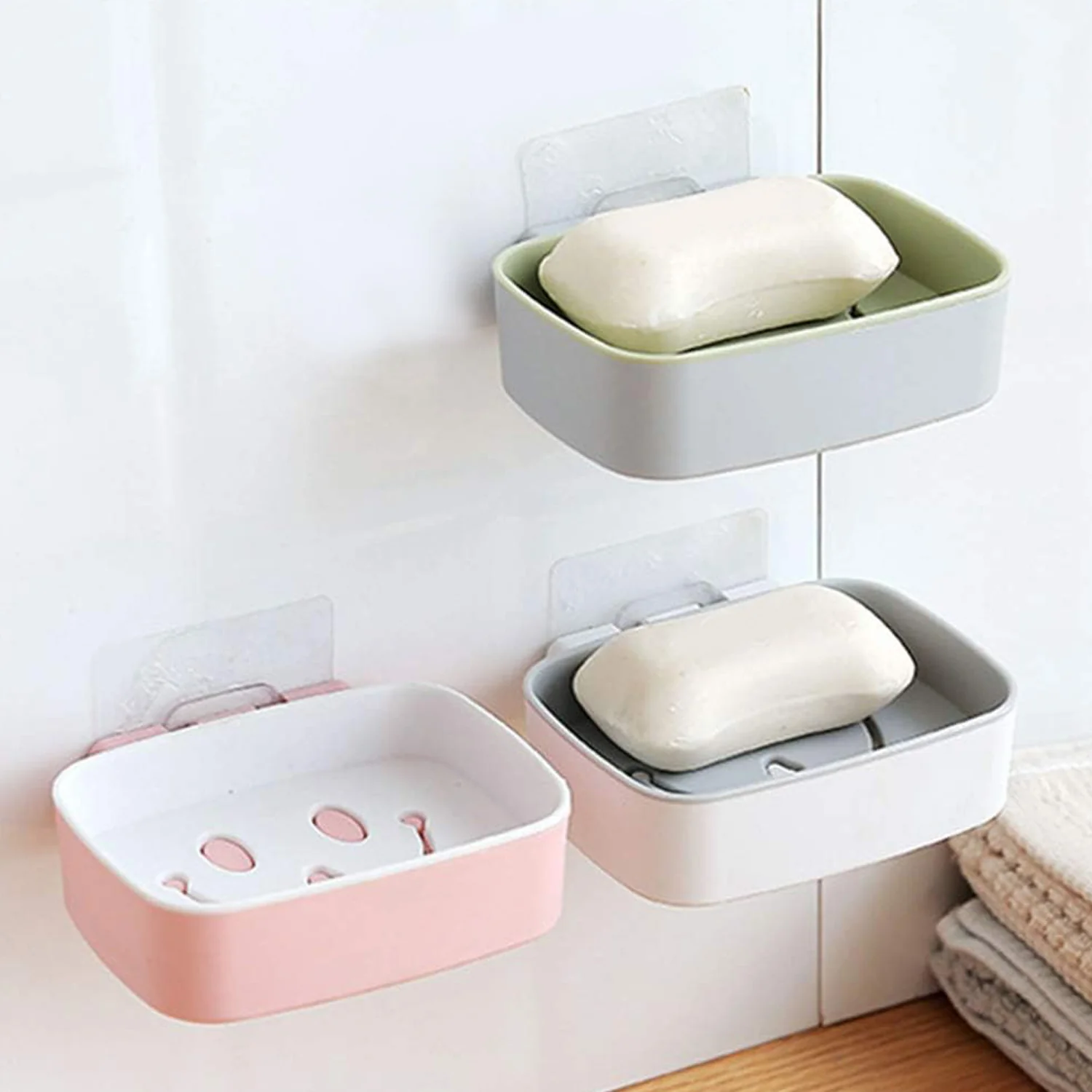Soap Dish with Drain Soap Holder, Soap Saver Easy Cleaning, Soap Tray for Shower Bathroom Kitchen ,Sabudani (1 Pc) - Image 5