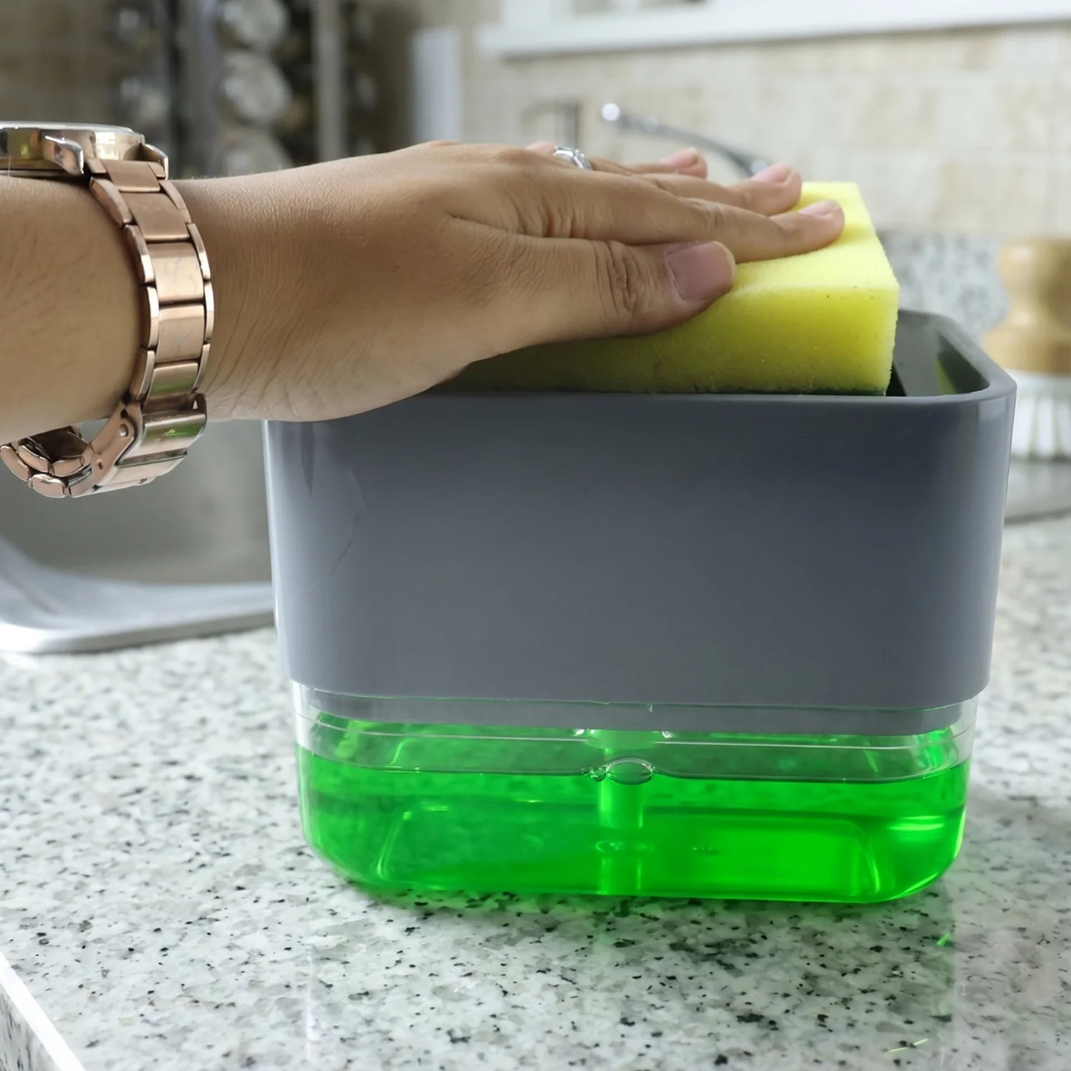 Soap Dispenser with Sponge Holder (1 Set) - Image 8