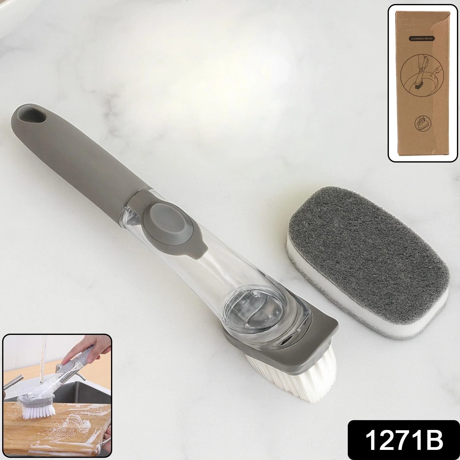 2 in 1 Soap-Dispensing Dish Brush - (Set) - Image 2