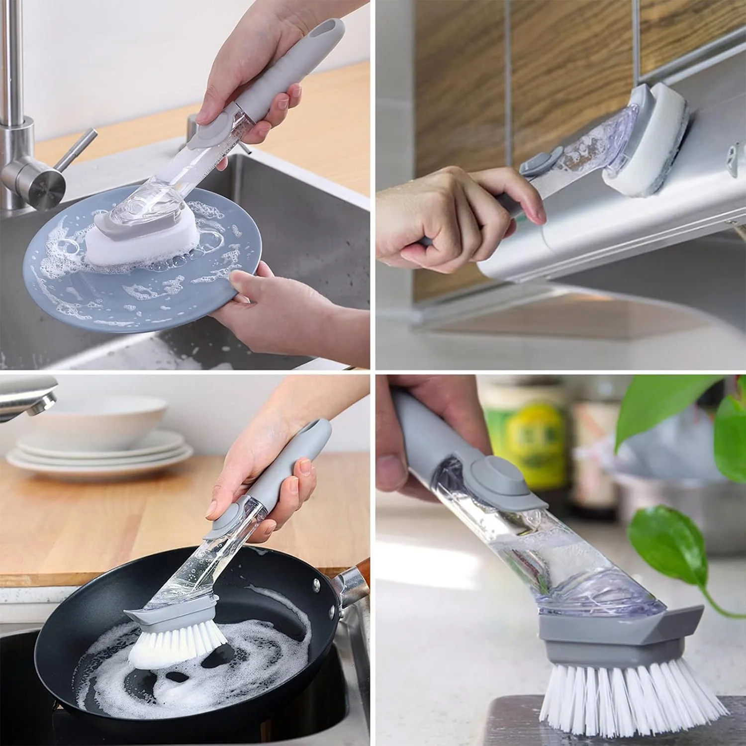 2 in 1 Soap-Dispensing Dish Brush - (Set) - Image 7
